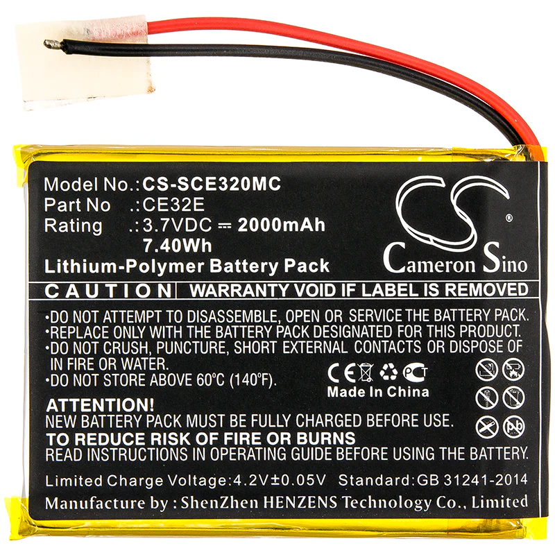 CS-SCE320MC : Battery for Safety Vision Prima Facie, SV-PRIMAFACE32E - Replaces Safety Vision CE32E - Image 3