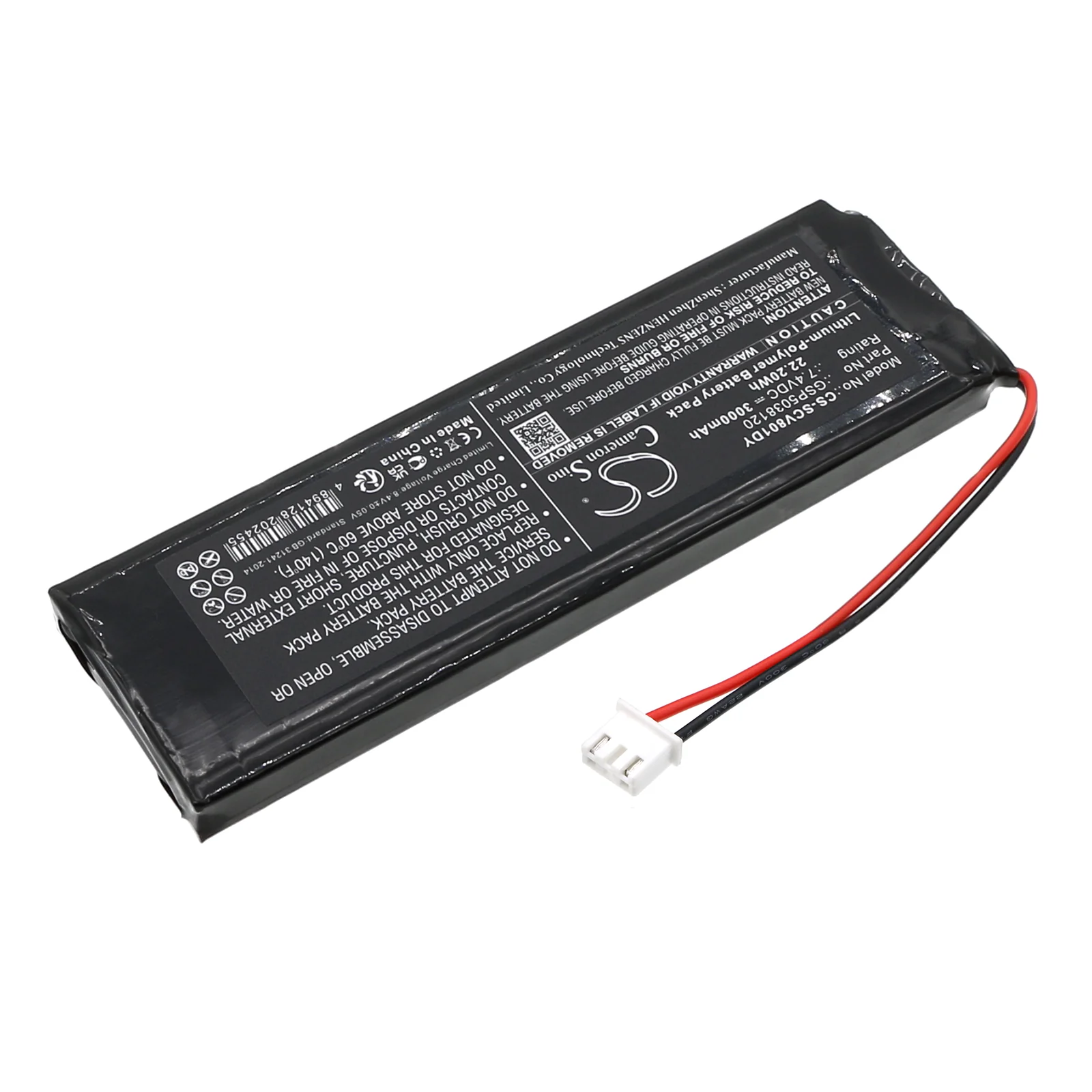 CS-SCV801DY : Battery for Sencor SPV8011T, SPV-8011T - Replaces Sencor GSP5038120 - Image 3