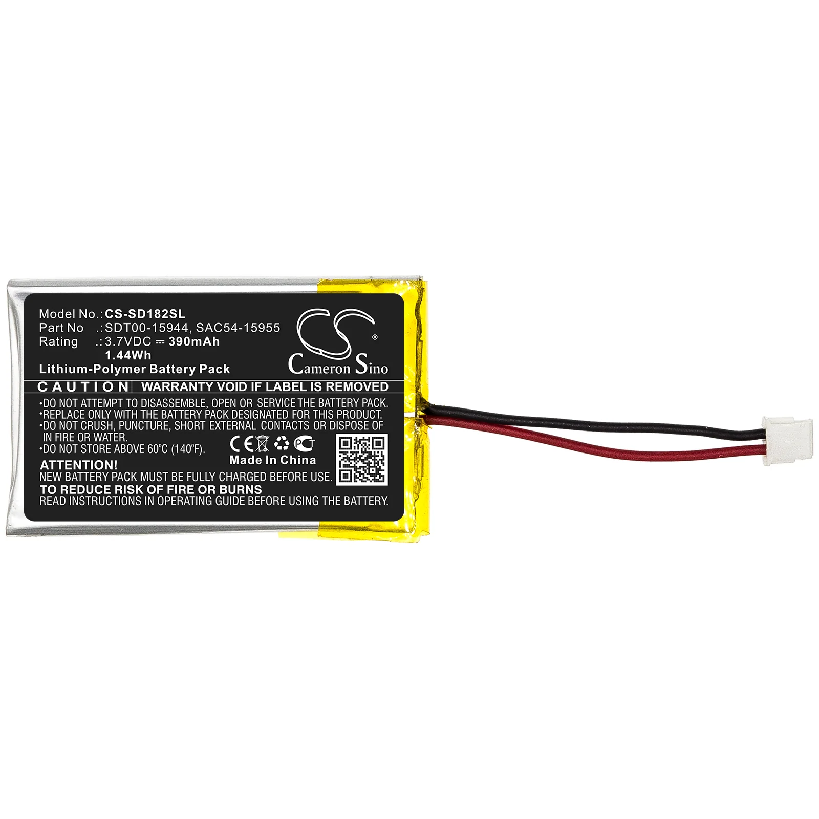 CS-SD182SL : Battery for SportDog SportHunter 1225, SD-1225, SportHunter 1825 and others - Replaces SportDog SDT00-15944, SAC54-15955 - Image 3
