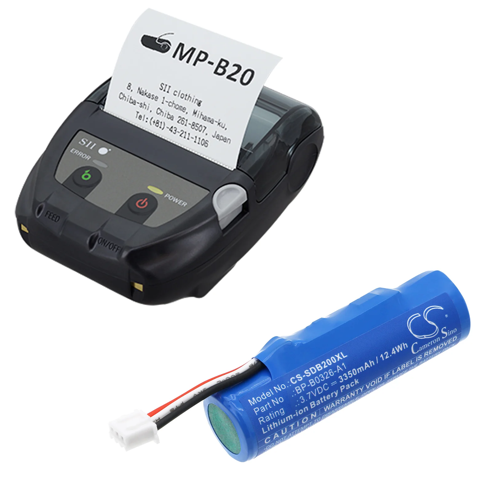 CS-SDB200XL : Battery for Seiko MP-B20 - Replaces Seiko IS496, BP-B0326-A1, BP-B0326-B1 and others - Image 6