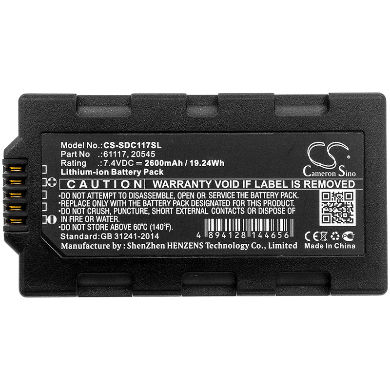 CS-SDC117SL : Battery for Sokkia Juniper Mesa Field, Topcon Tesla - Replaces Sokkia 61117, 20545 - Image 3
