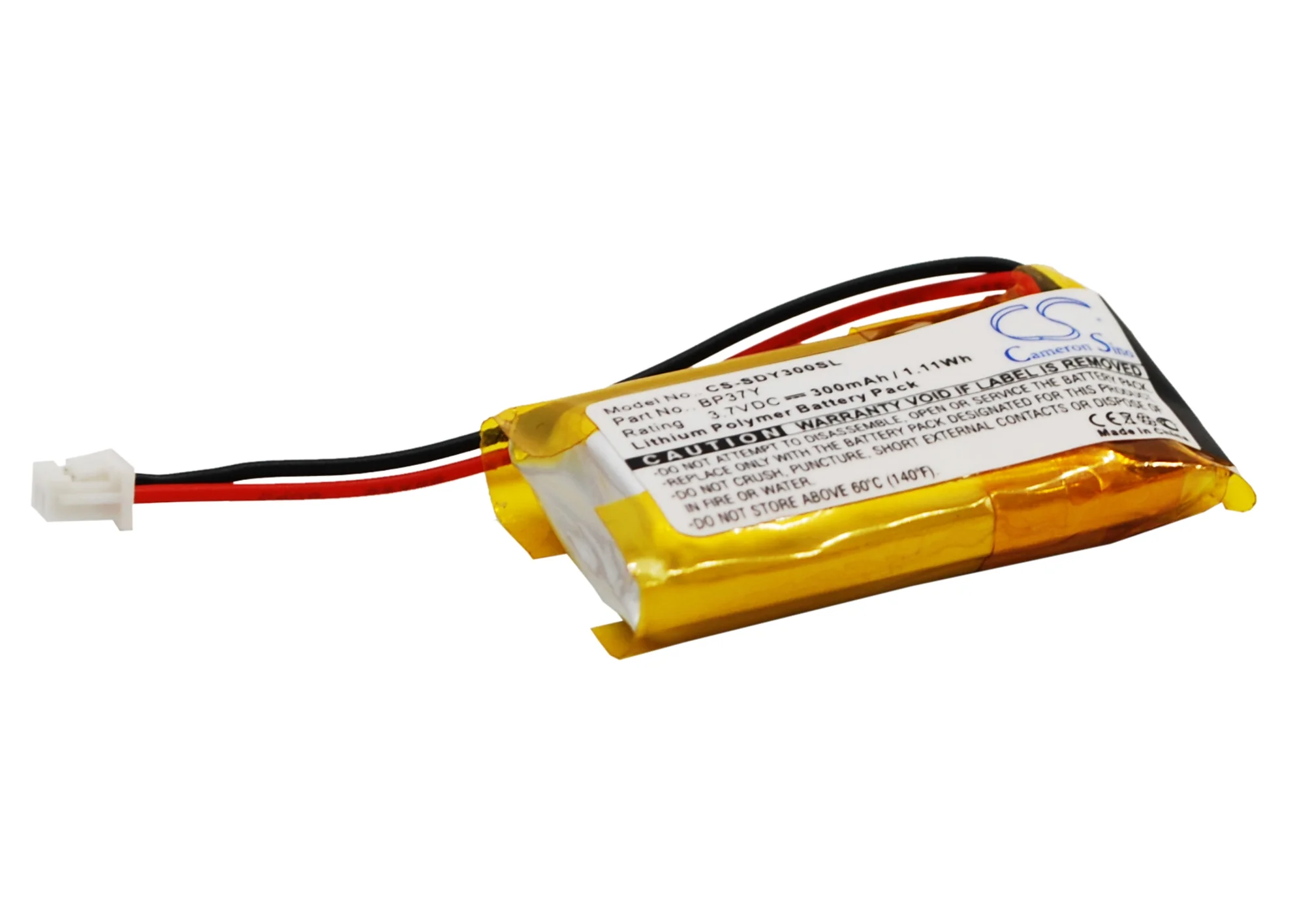 CS-SDY300SL : Battery for Dogtra YS300 bark control collar, YS-300 Bark Collar - Replaces Dogtra BP37Y, BP-37Y - Image 2