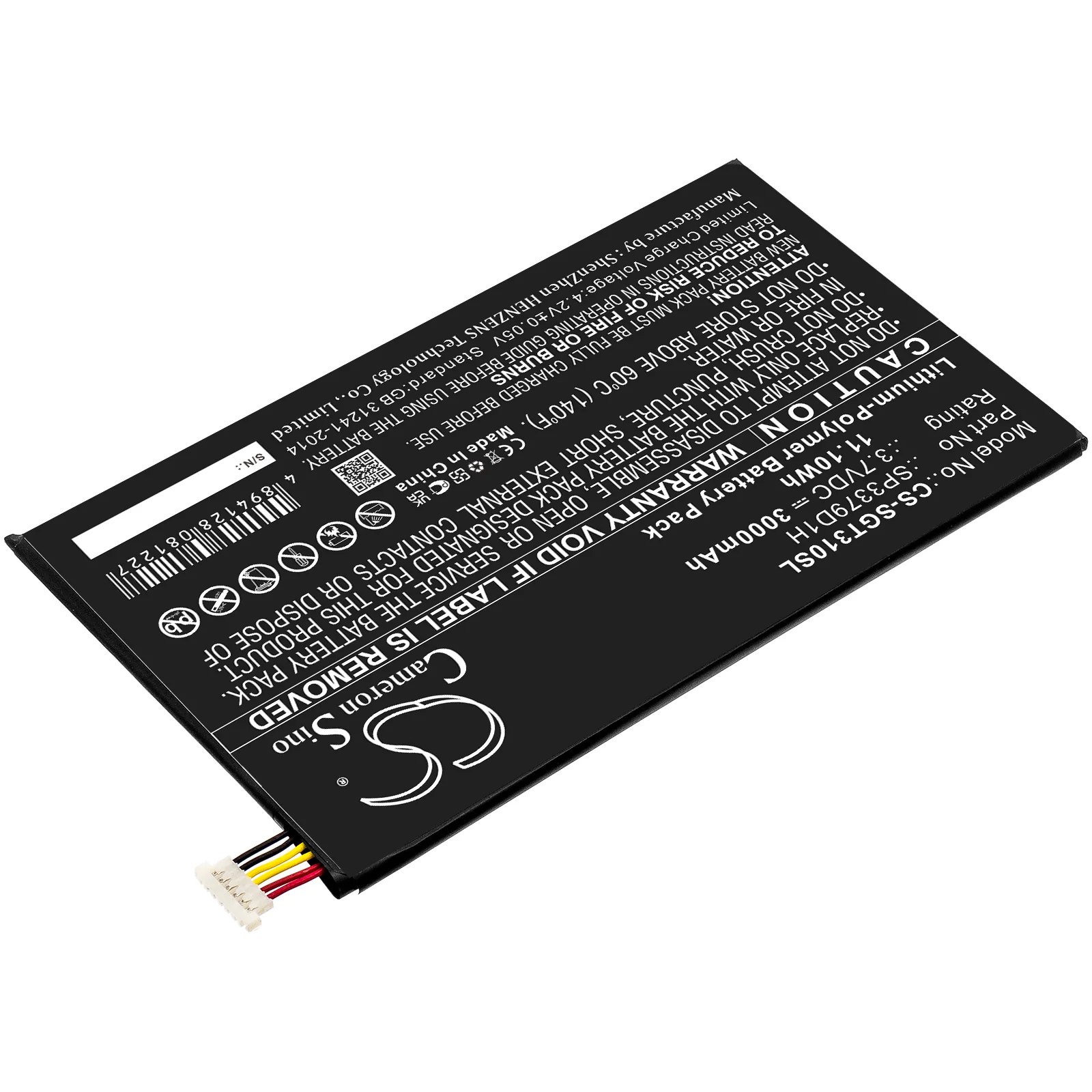 CS-SGT310SL : Battery for Samsung Galaxy Tab3, Galaxy Tab 3, SM-T310 and others - Replaces Samsung SP3379D1H, AAaD415JS/7-B - Image 2