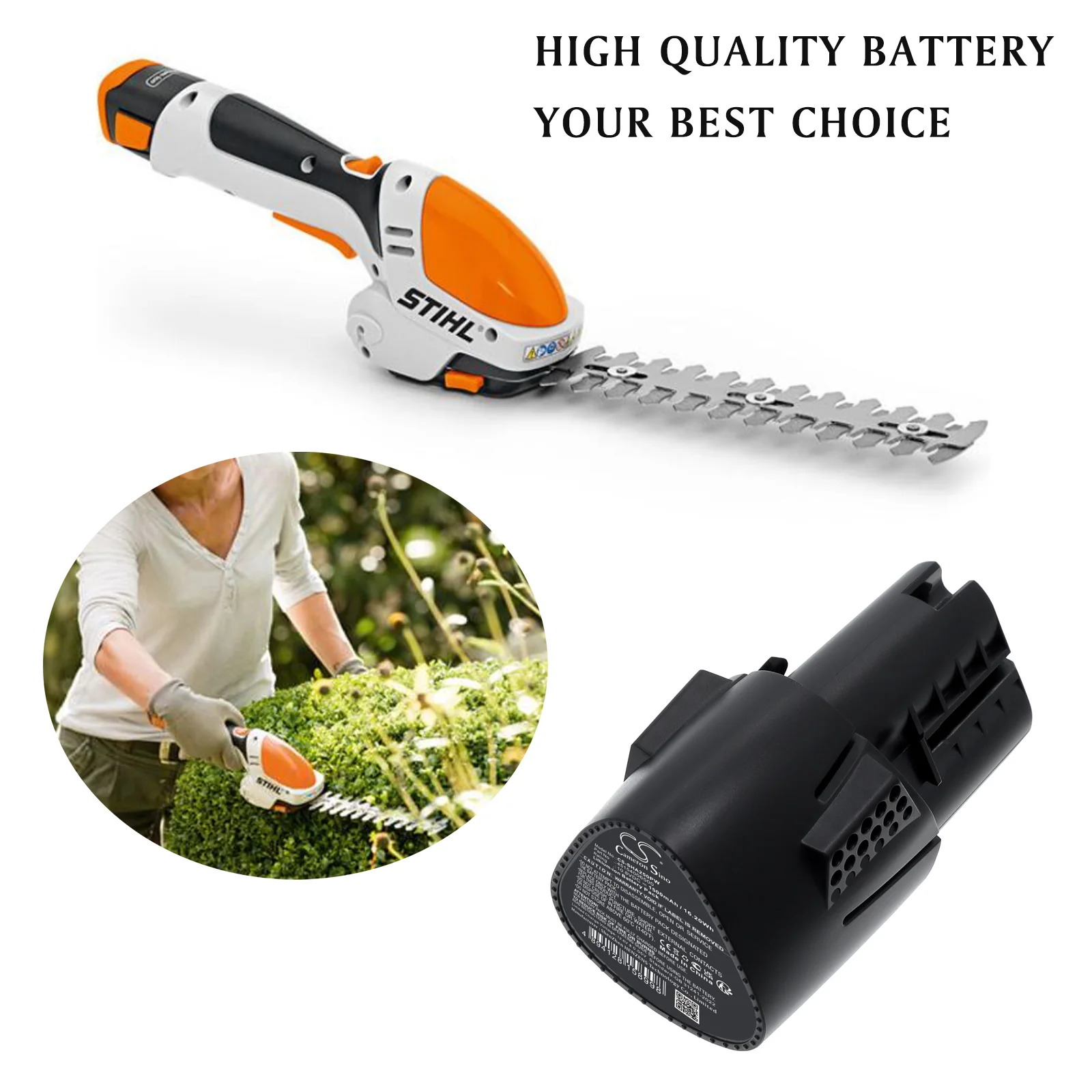 CS-SHA250PW : Battery for Stihl HSA 25, HSA 25 Cordless Shrub, HSA 25 Grass Shears - Replaces Stihl 45154006500 - Image 4