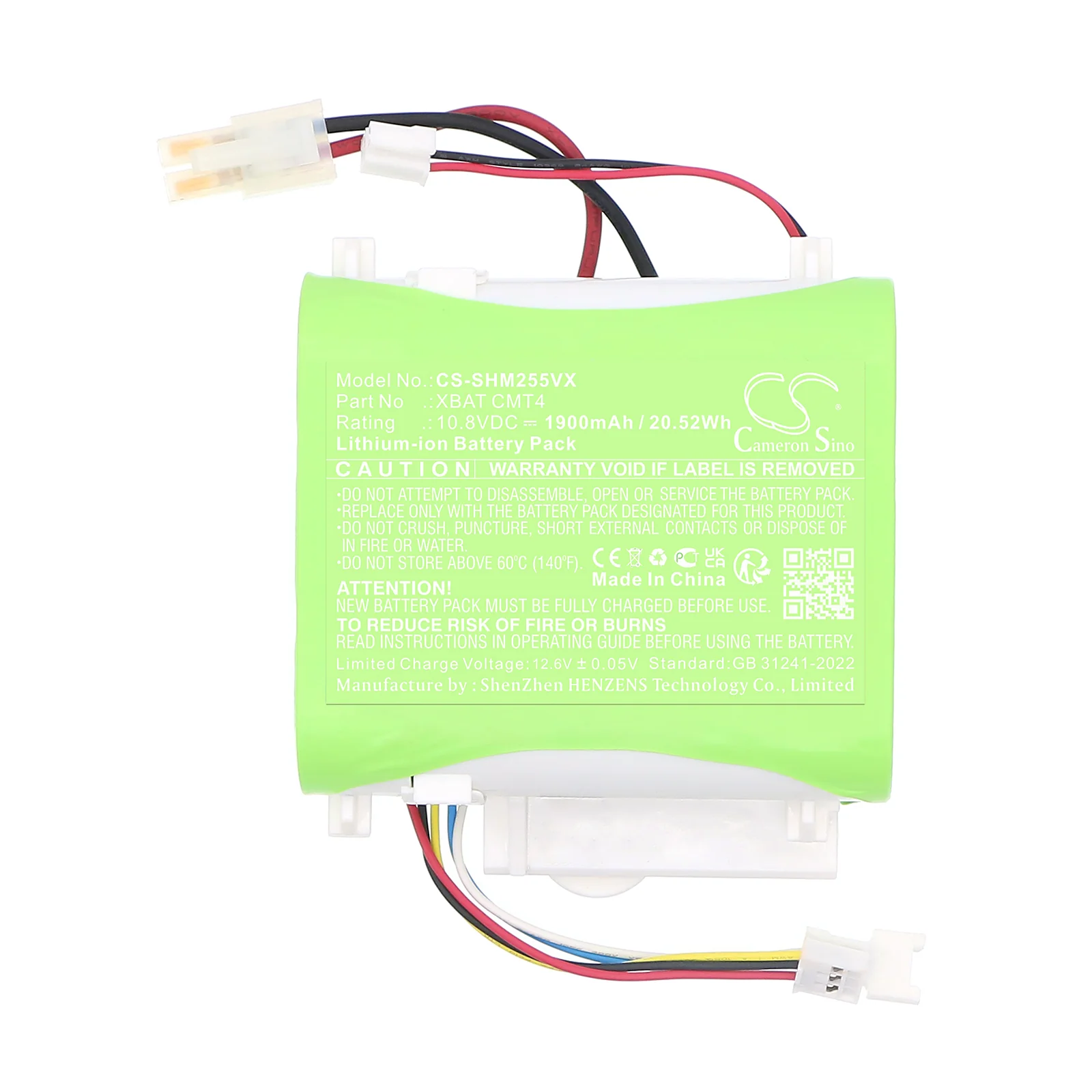 CS-SHM255VX : Battery for Shark VM252 VM252C QM250 - Replaces Shark XBAT CMT4 - Image 2