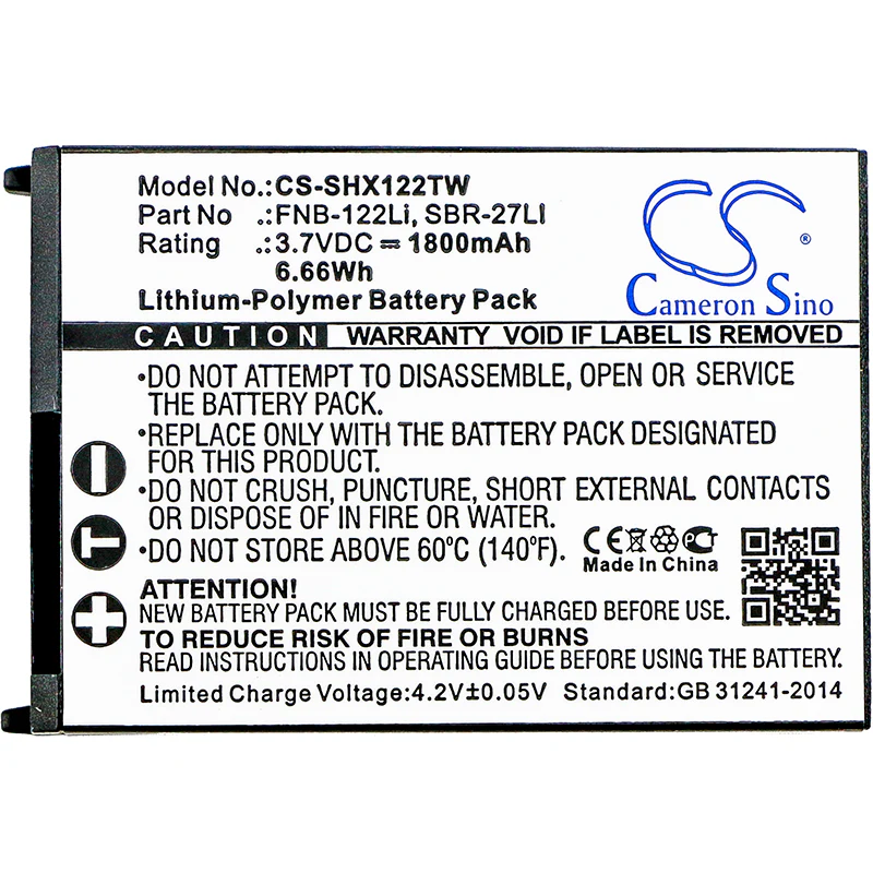 CS-SHX122TW : Battery for Standard Horizon HX300 - Replaces Standard Horizon FNB-122Li, SBR-27LI - Image 3