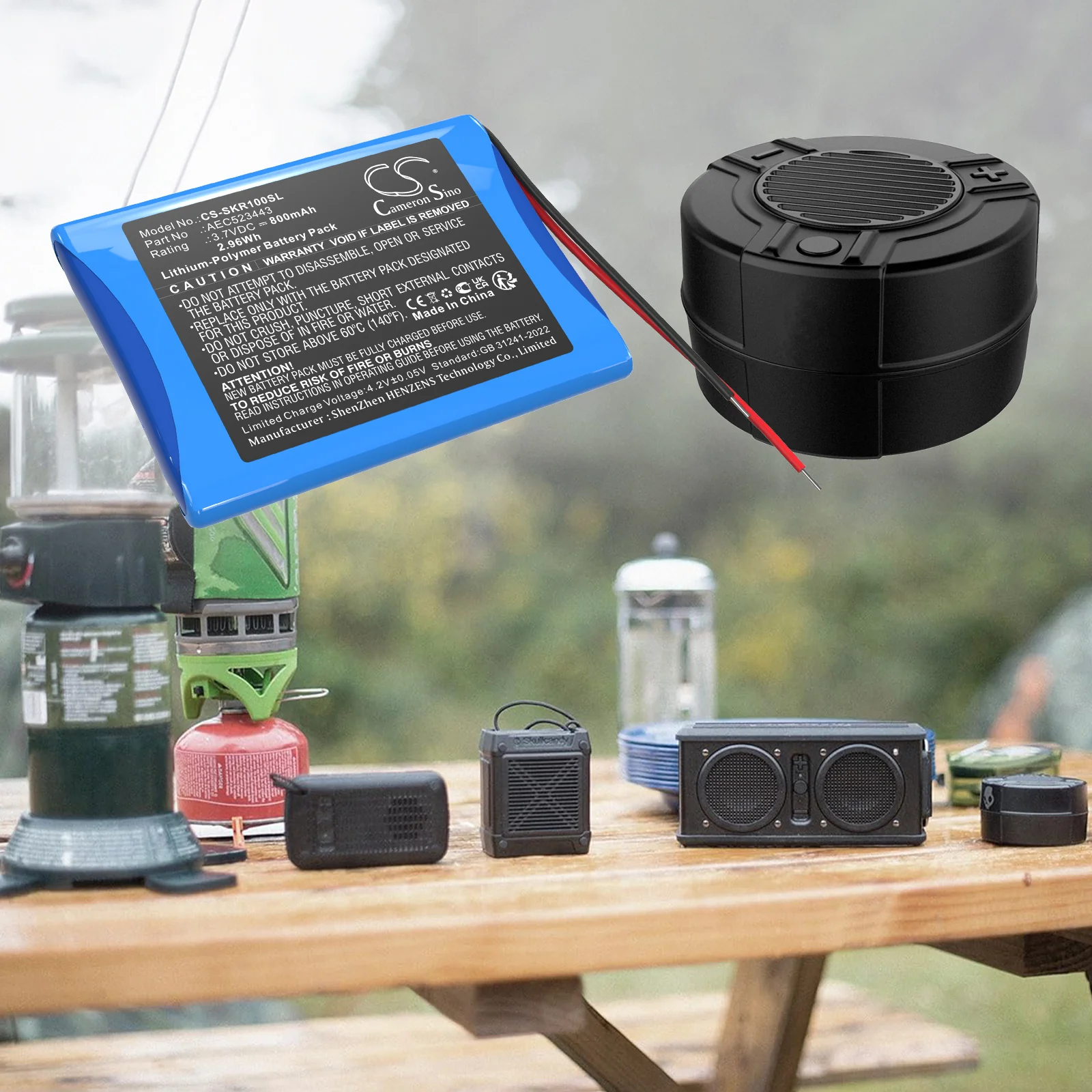 CS-SKR100SL : Battery for Skullcandy Soundmine, RINGER 2XL, 2XL RINGER and others - Replaces Skullcandy AEC523443 - Image 7