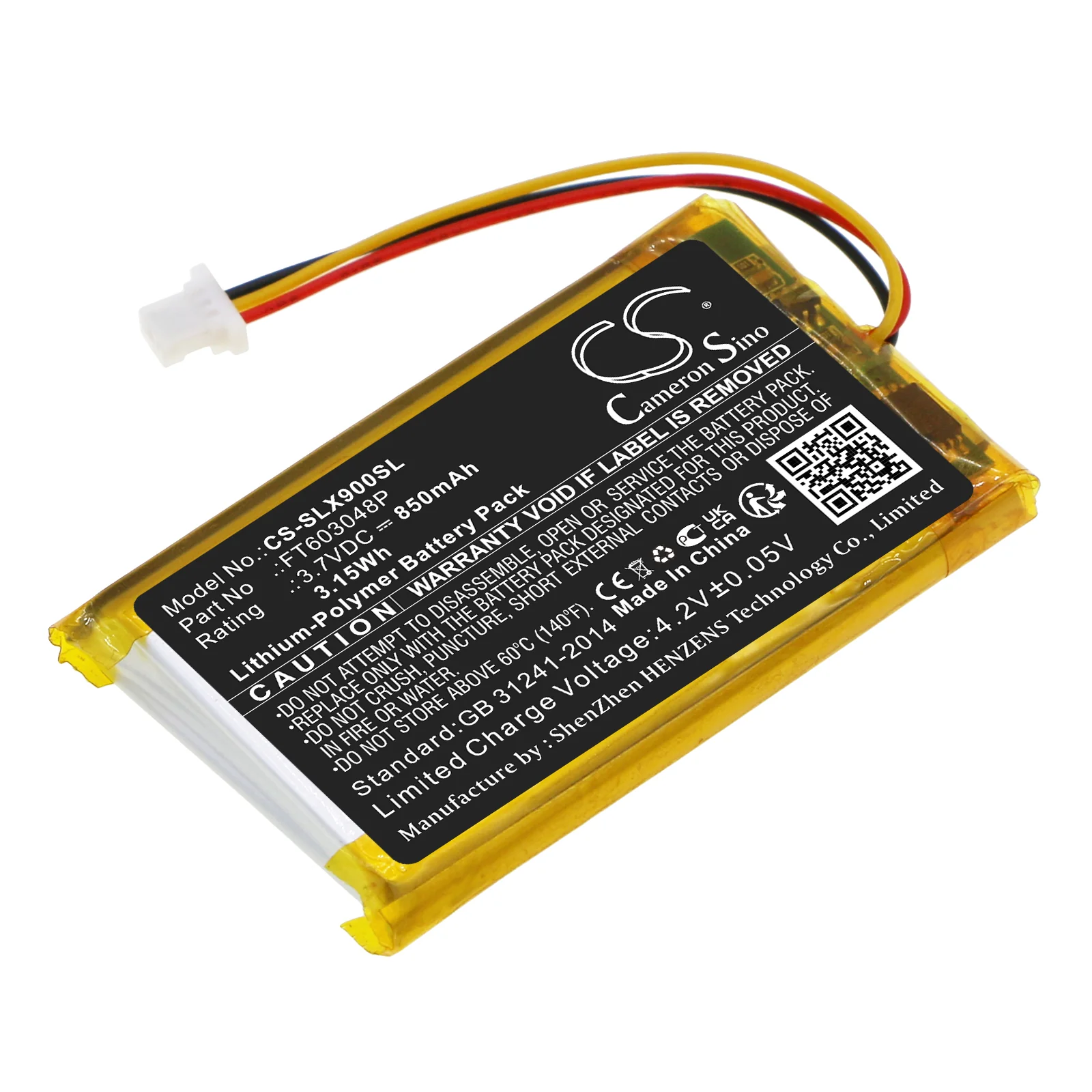 CS-SLX900SL : Battery for SteelSeries Arctis PDP LVL50, Arctis 9X - Replaces SteelSeries FT603048P