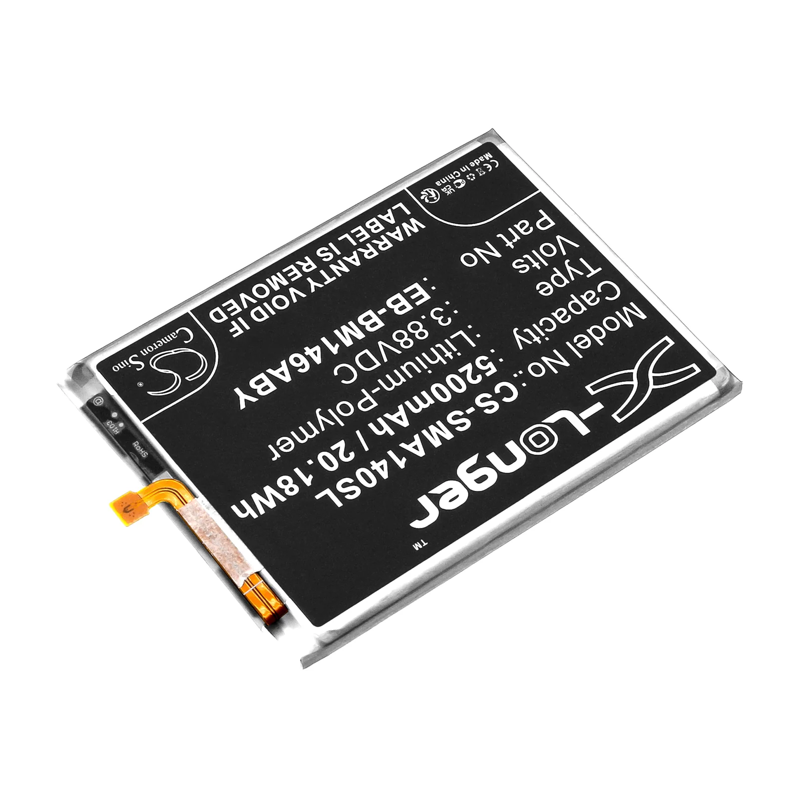 CS-SMA140SL : Battery for Samsung Galaxy M14, Galaxy M14 5G, SM-M146B/N and others - Replaces Samsung EB-BM146ABY, GH82-31349A - Image 4