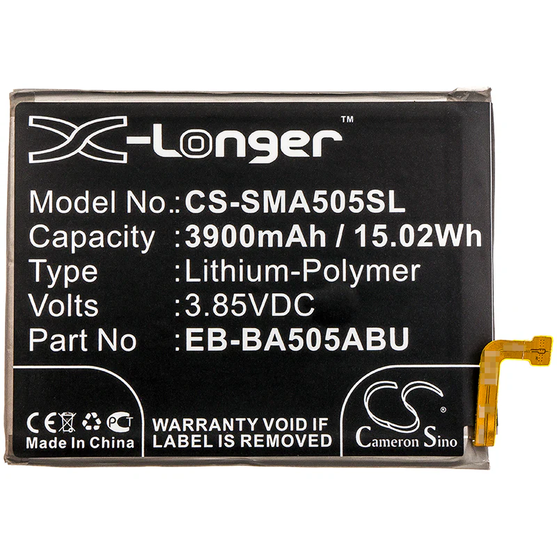 CS-SMA505SL : Battery for Samsung Galaxy A50, SM-A505FM/DS, Galaxy A50 2019 and others - Replaces Samsung EB-BA505ABN, EB-BA505ABU, GH82-19269A - Image 3