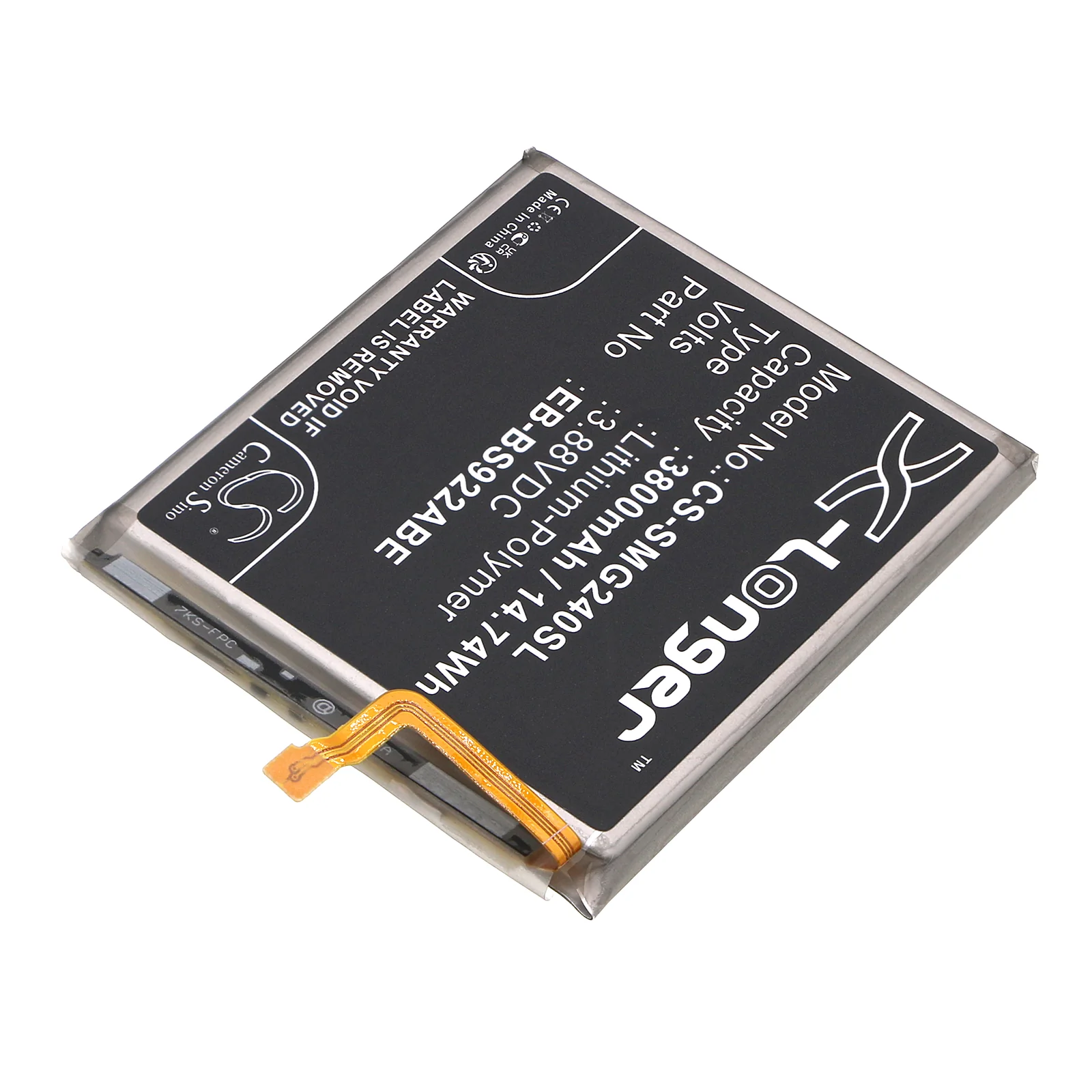 CS-SMG240SL : Battery for Samsung Galaxy S24, SM-S921Q, SM-S921J and others - Replaces Samsung EB-BS922ABE - Image 2