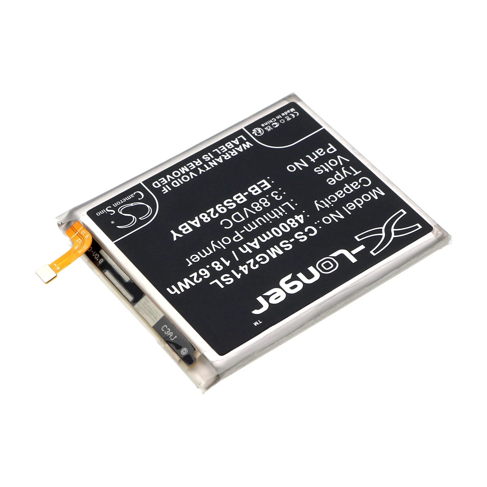 CS-SMG241SL : Battery for Samsung Galaxy S24 Ultra, SM-S928J, SM-S928Q and others - Replaces Samsung EB-BS928ABY, GH82-33387A - Image 2