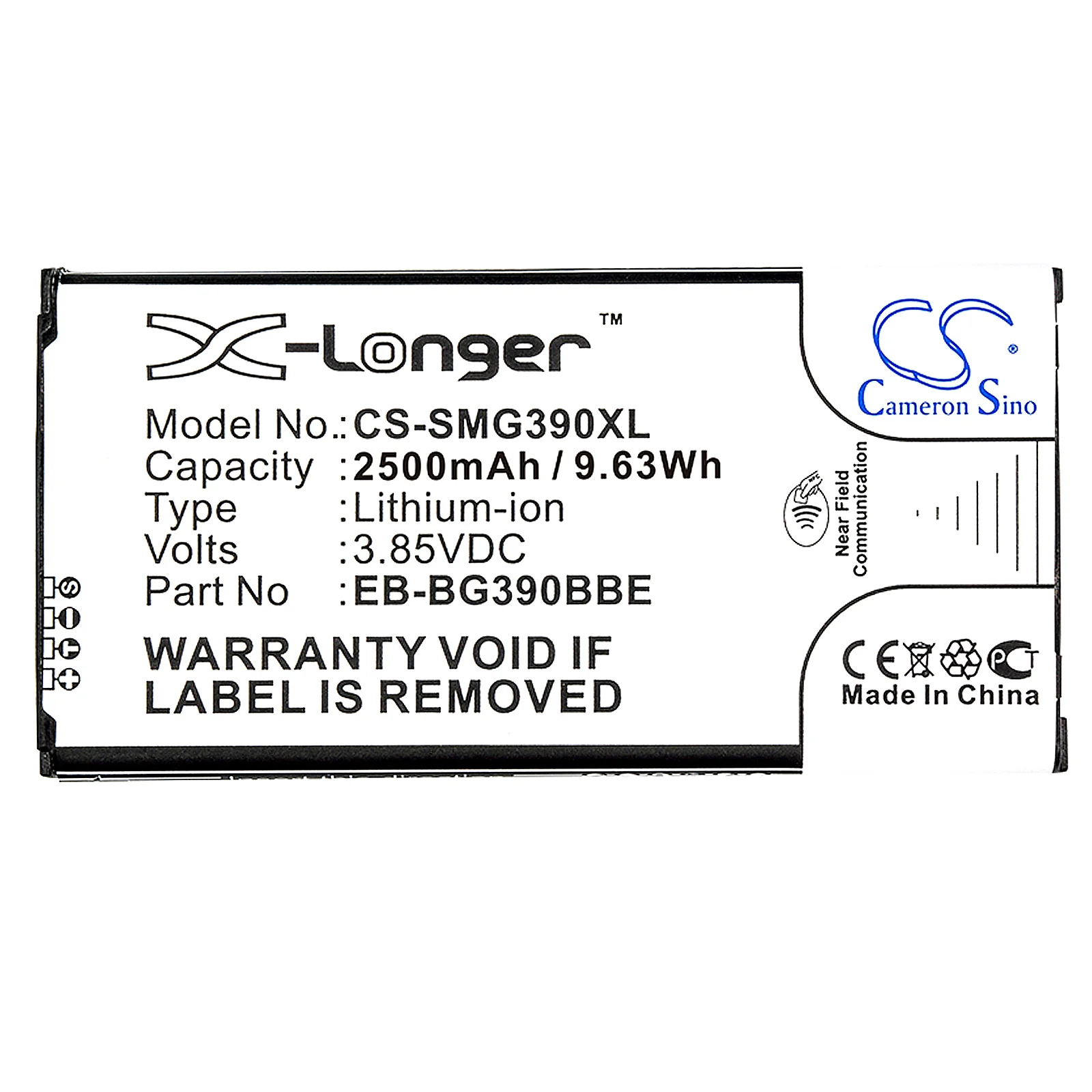 CS-SMG390XL : Battery for Samsung Galaxy Xcover 4, SM-G390, SM-G390F and others - Replaces Samsung EB-BG390BBE, EB-BG390BBEGWW - Image 3