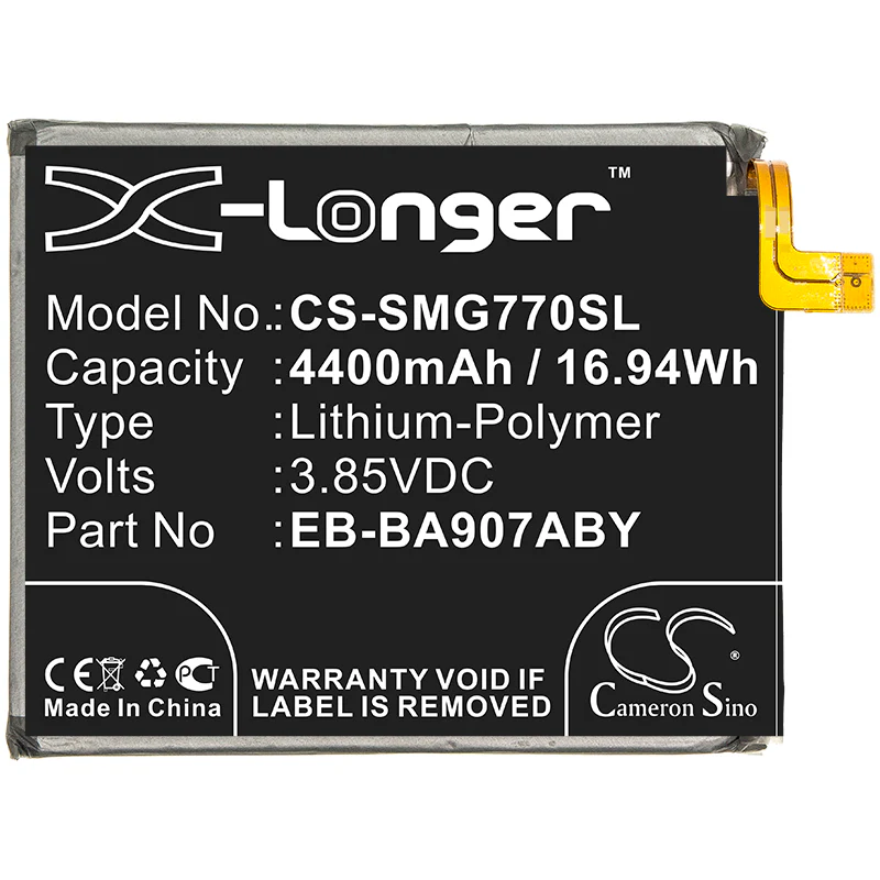 CS-SMG770SL : Battery for Samsung Galaxy S10 Lite, SM-G770, SM-G770F and others - Replaces Samsung EB-BA907ABY, GH82-21673A - Image 3