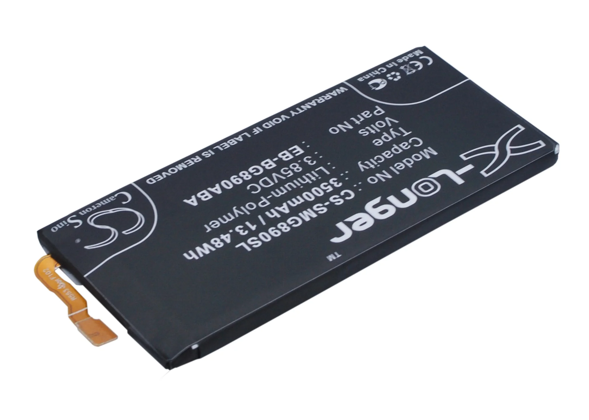 CS-SMG890SL : Battery for Samsung Galaxy S6 Active, Galaxy S6 Active LTE-A, SM-G890 and others - Replaces Samsung EB-BG890ABA - Image 2