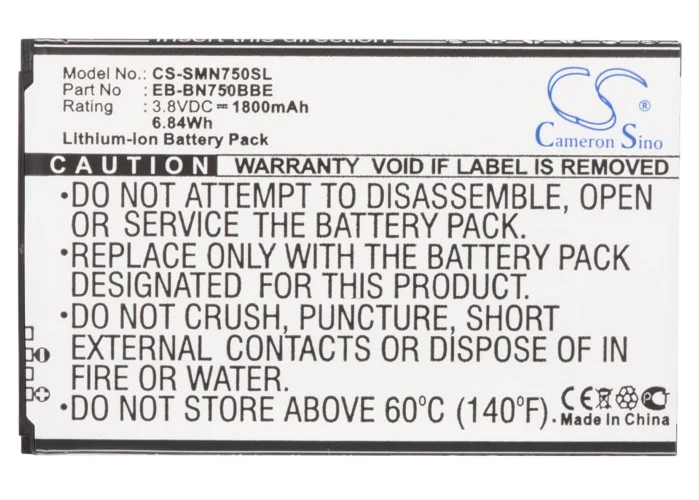 CS-SMN750SL : Battery for Samsung Galaxy Note 3 Neo, Galaxy Note 3 Mini, SM-N7505 and others - Replaces Samsung EB-BN750BBE, EB-BN750BBC - Image 5