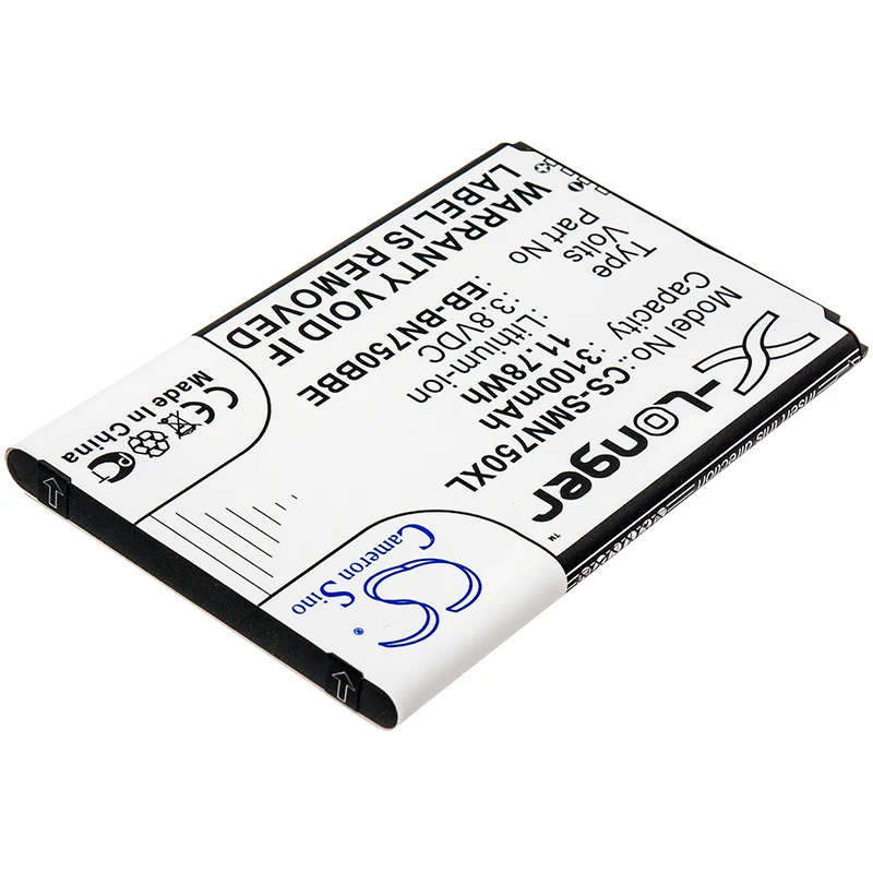 CS-SMN750XL : Battery for Samsung Galaxy Note 3 Neo, Galaxy Note 3 Mini, SM-N7505 and others - Replaces Samsung EB-BN750BBE, EB-BN750BBC - Image 2