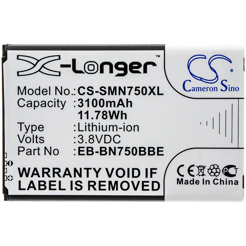 CS-SMN750XL : Battery for Samsung Galaxy Note 3 Neo, Galaxy Note 3 Mini, SM-N7505 and others - Replaces Samsung EB-BN750BBE, EB-BN750BBC - Image 3