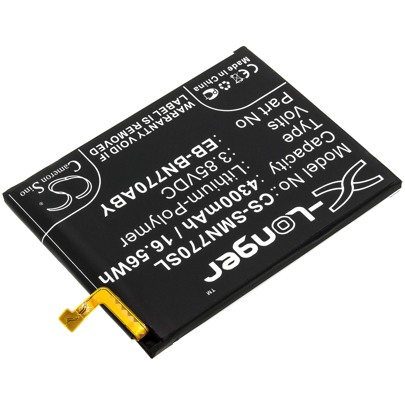 CS-SMN770SL : Battery for Samsung Galaxy Note 10 Lite, SM-N770F/DSM, SM-N770F/DS - Replaces Samsung EB-BN770ABY - Image 2