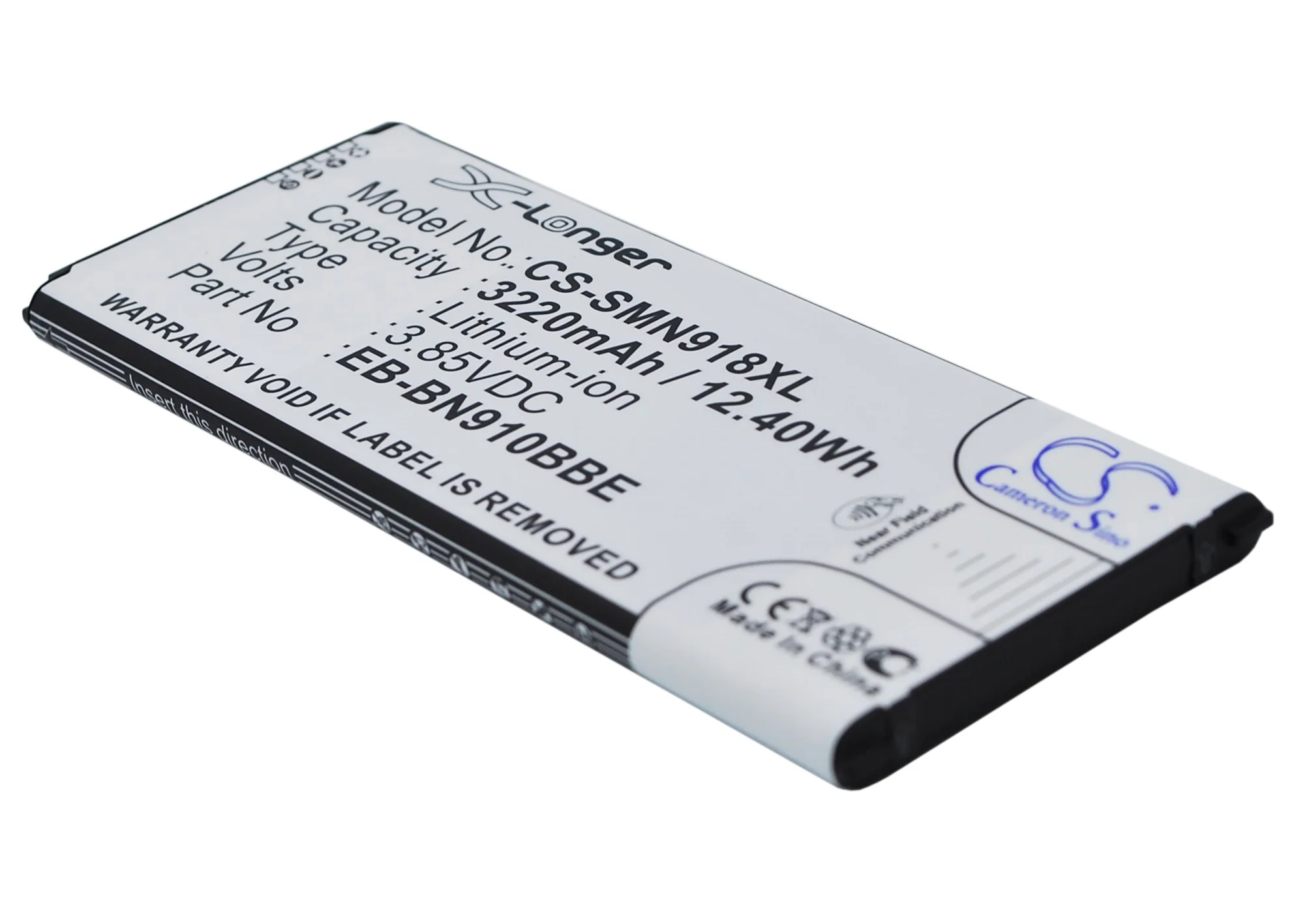 CS-SMN918XL : Battery for Samsung Galaxy Note 4, SM-N910W8, SM-N910R4 and others - Replaces Samsung EB-BN910BBE