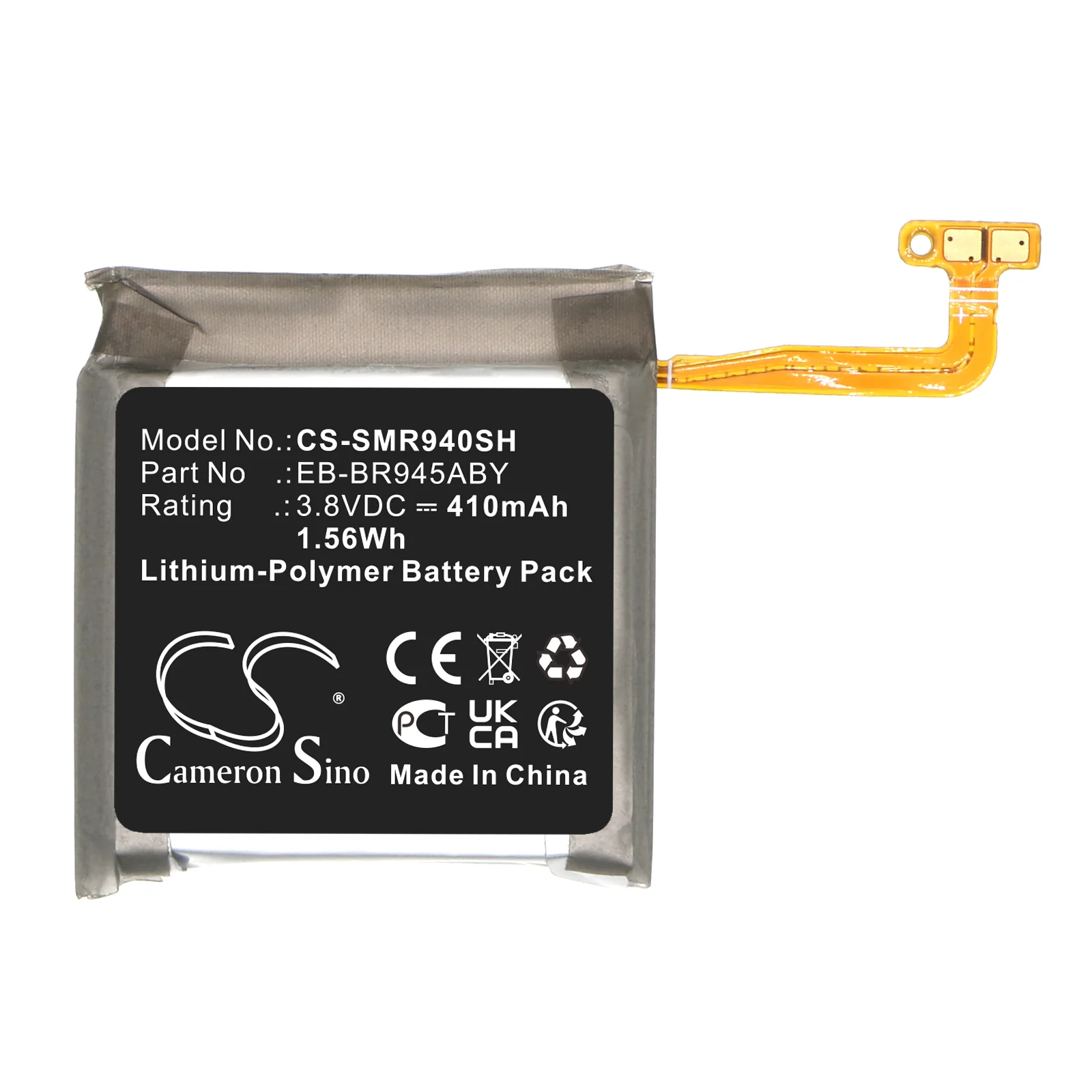 CS-SMR940SH : Battery for Samsung Galaxy Watch 6 44mm, M-R940, SM-R945 - Replaces Samsung EB-BR945ABY, GH43-05158A - Image 3