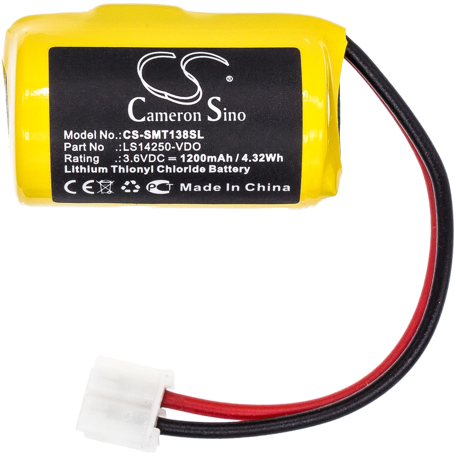 CS-SMT138SL : Battery for Siemens VDO Digital Tachograph DTCO 1381 - Replaces Siemens LS14250-VDO, A2C59511954, A2C59511954X - Image 3