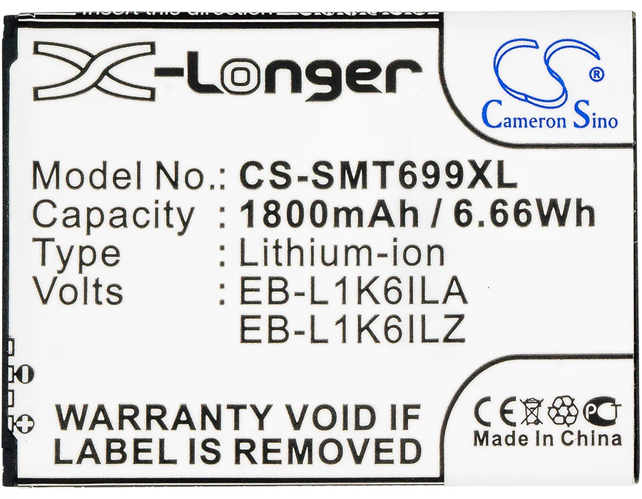 CS-SMT699XL : Battery for T-Mobile Galaxy Stratosphere II 4G, Galaxy Stratosphere II, Galaxy Stratosphere 2 - Replaces Samsung EB-L1K6ILA, EB-L1K6ILZ, EB-L1K6ILABXAR - Image 5