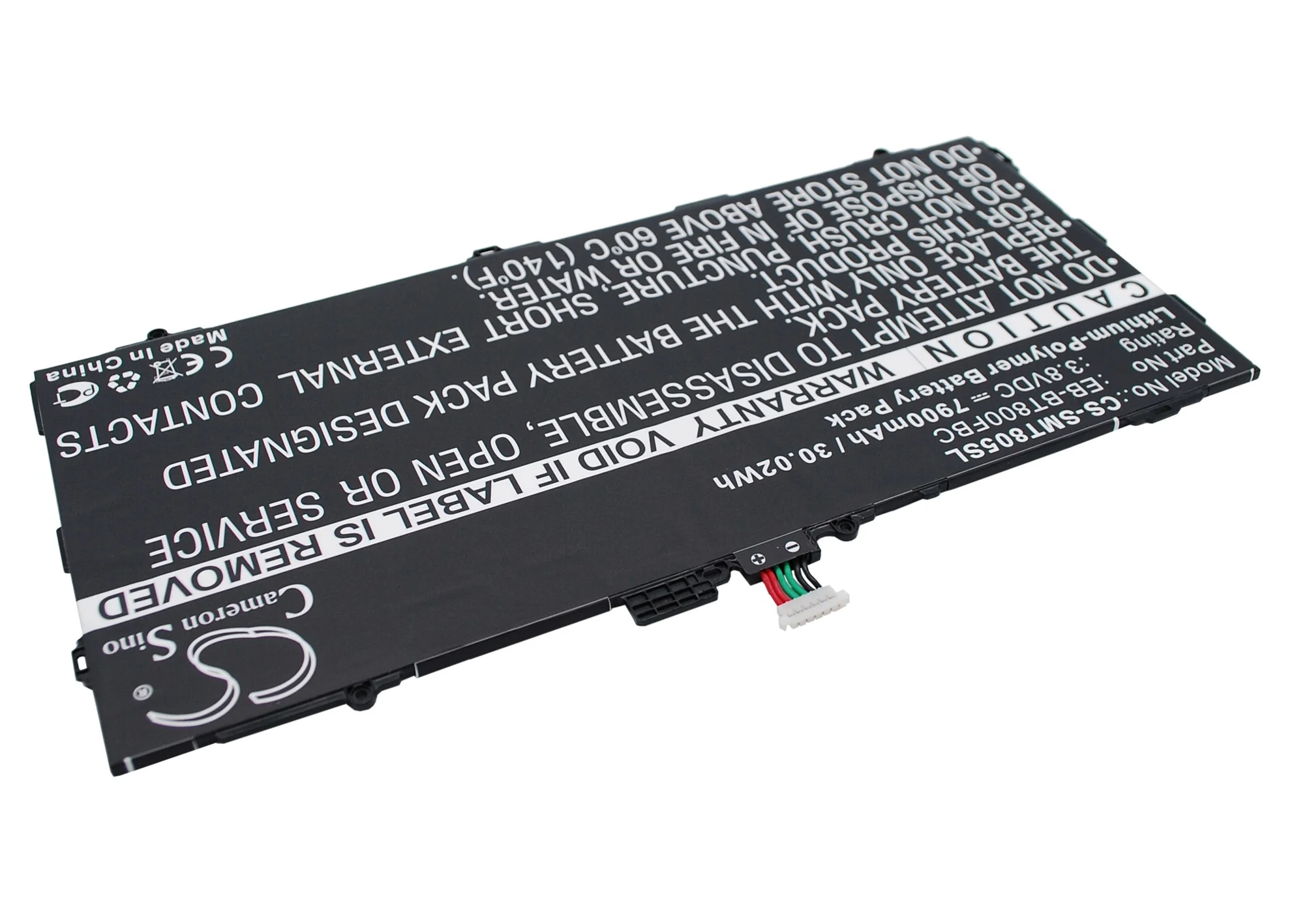 CS-SMT805SL : Battery for Samsung Galaxy Tab S 10.5, SM-T800 WiFI, SM-T805C 4G and others - Replaces Samsung EB-BT800FBC, EB-BT800FBU, EB-BT800FBE - Image 2