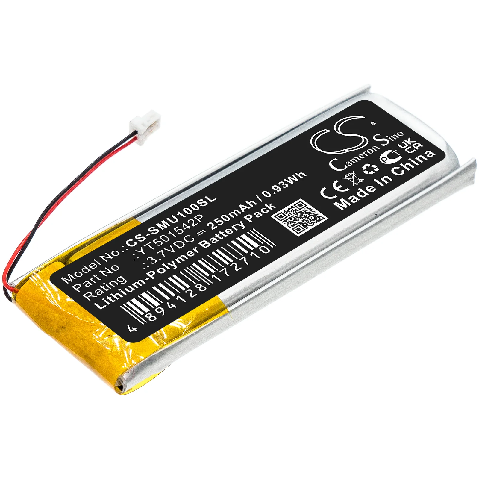 CS-SMU100SL : Battery for Sena 10U - Replaces Sena YT501542P