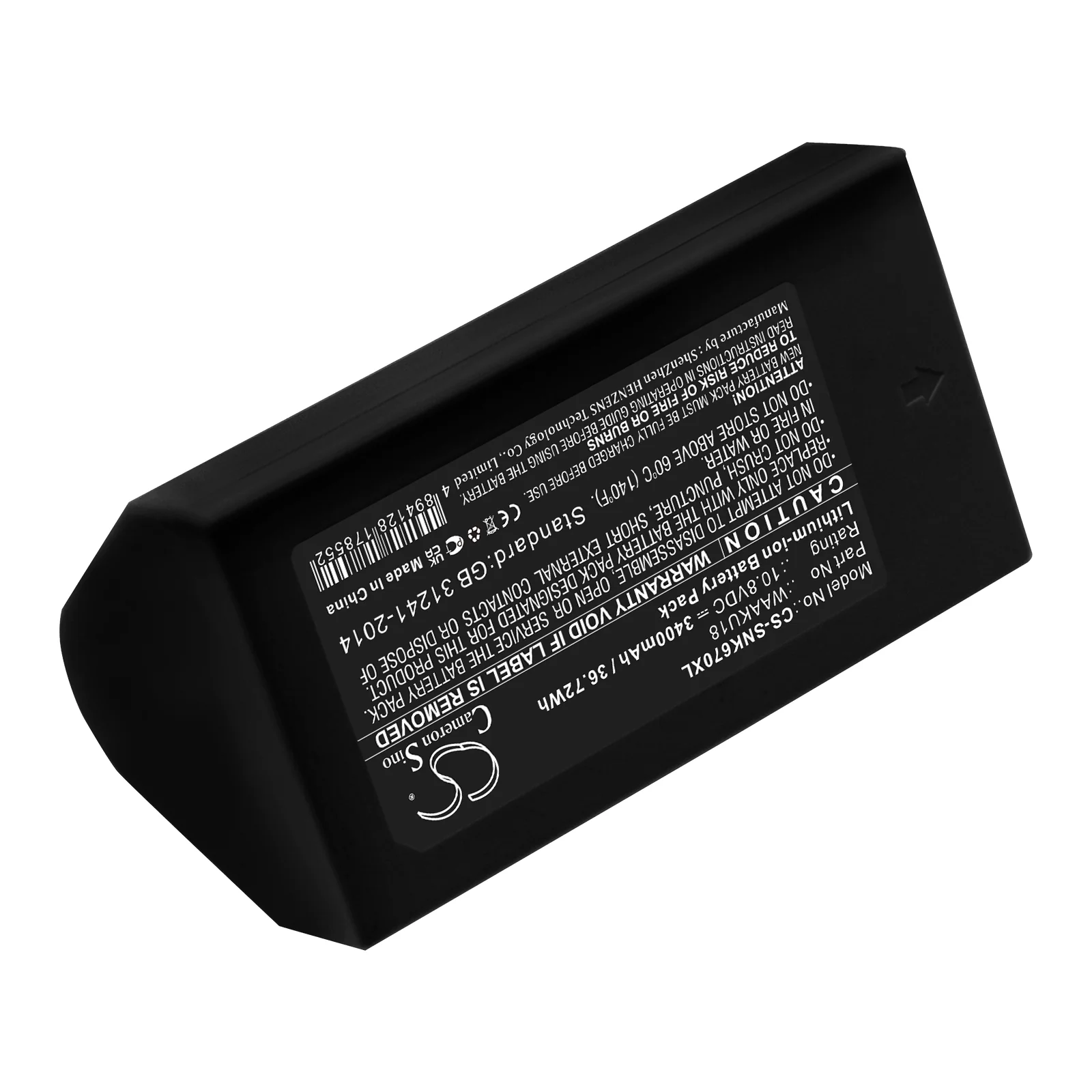CS-SNK670XL : Battery for Sonel KT-670, KT-640, KT-560 - Replaces Sonel WAAKU18 - Image 2