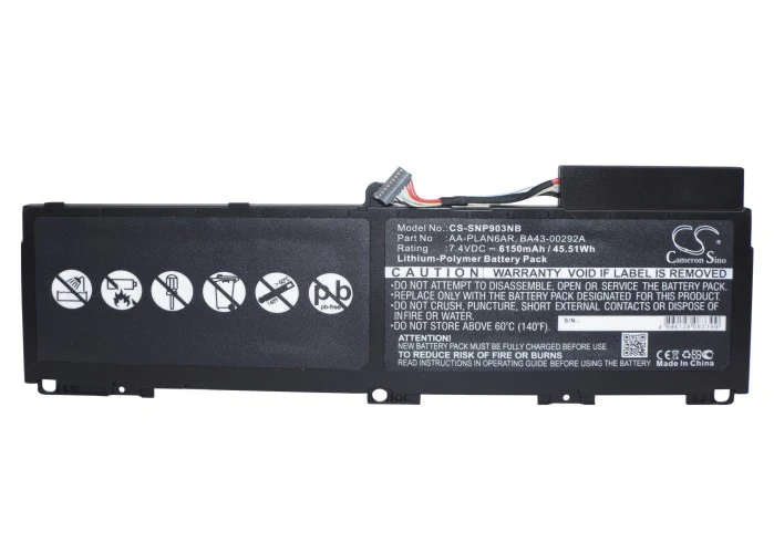 CS-SNP903NB : Battery for Samsung NP900X3A, 900X3A-A01, 900X3A-01IT and others - Replaces Samsung AA-PLAN6AR, BA43-00292A - Image 5