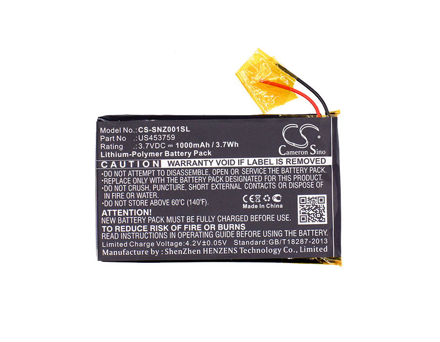 CS-SNZ001SL : Battery for Sony NWZ-ZX1, Walkman NWZ-ZX1, MDR-HW700DS - Replaces Sony US453759 - Image 5