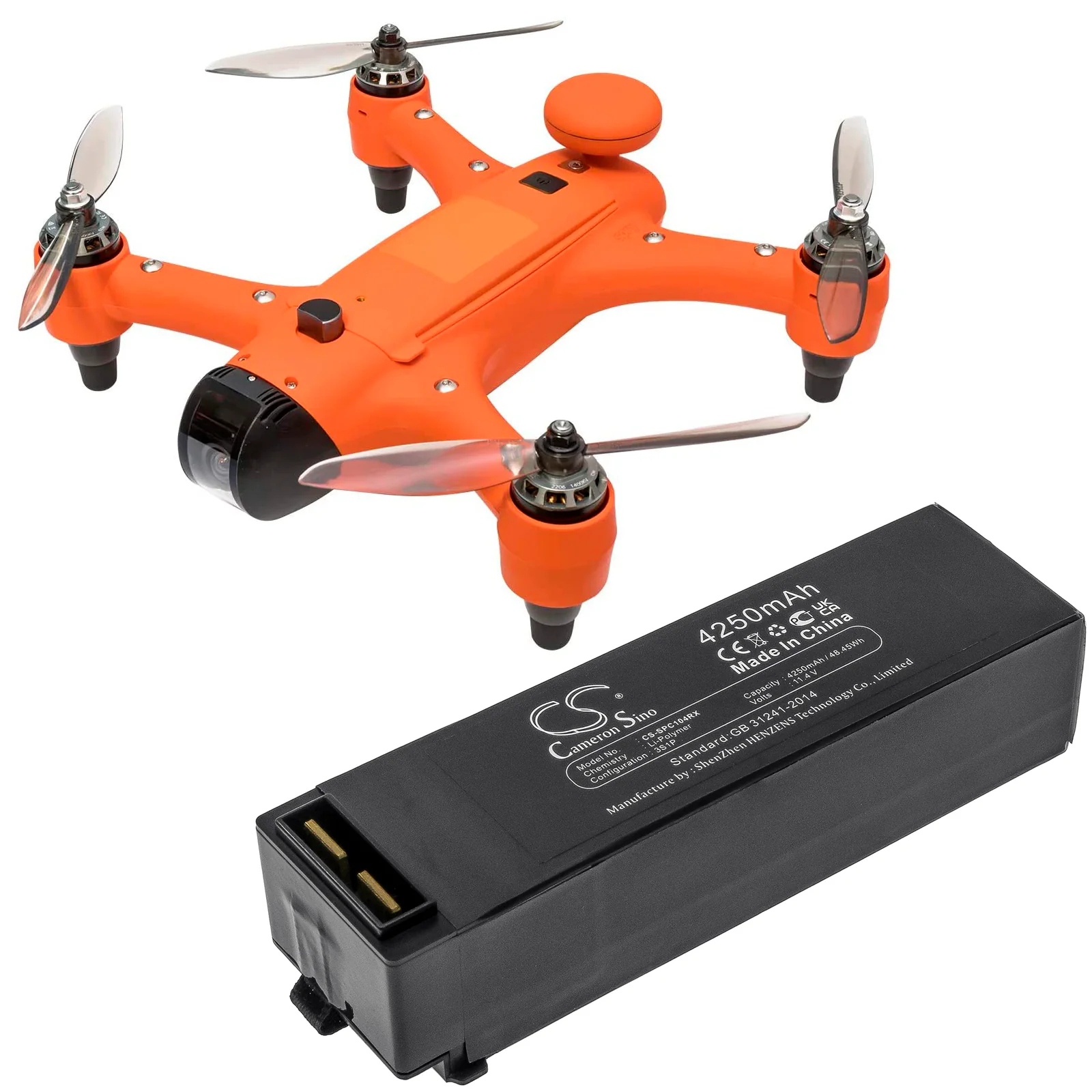 CS-SPC104RX : Battery for Swellpro Spry, Spry+ - Replaces Swellpro CDC01 0004 - Image 6