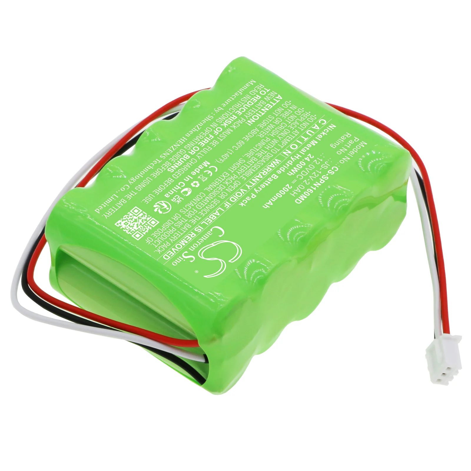 CS-SPN160MD : Battery for SinoMDT Infusion Pump SN-1600V, SN-50F6, SN-50C6 - Replaces SinoMDT JS-12V-2.0AH - Image 2