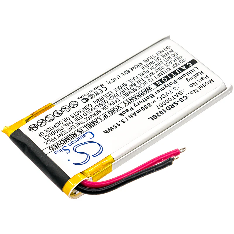 CS-SRD102SL : Battery for Cardo Scala Rider Packtalk, Packtalk Duo, SRPT0102 - Replaces Cardo BAT00007 - Image 2