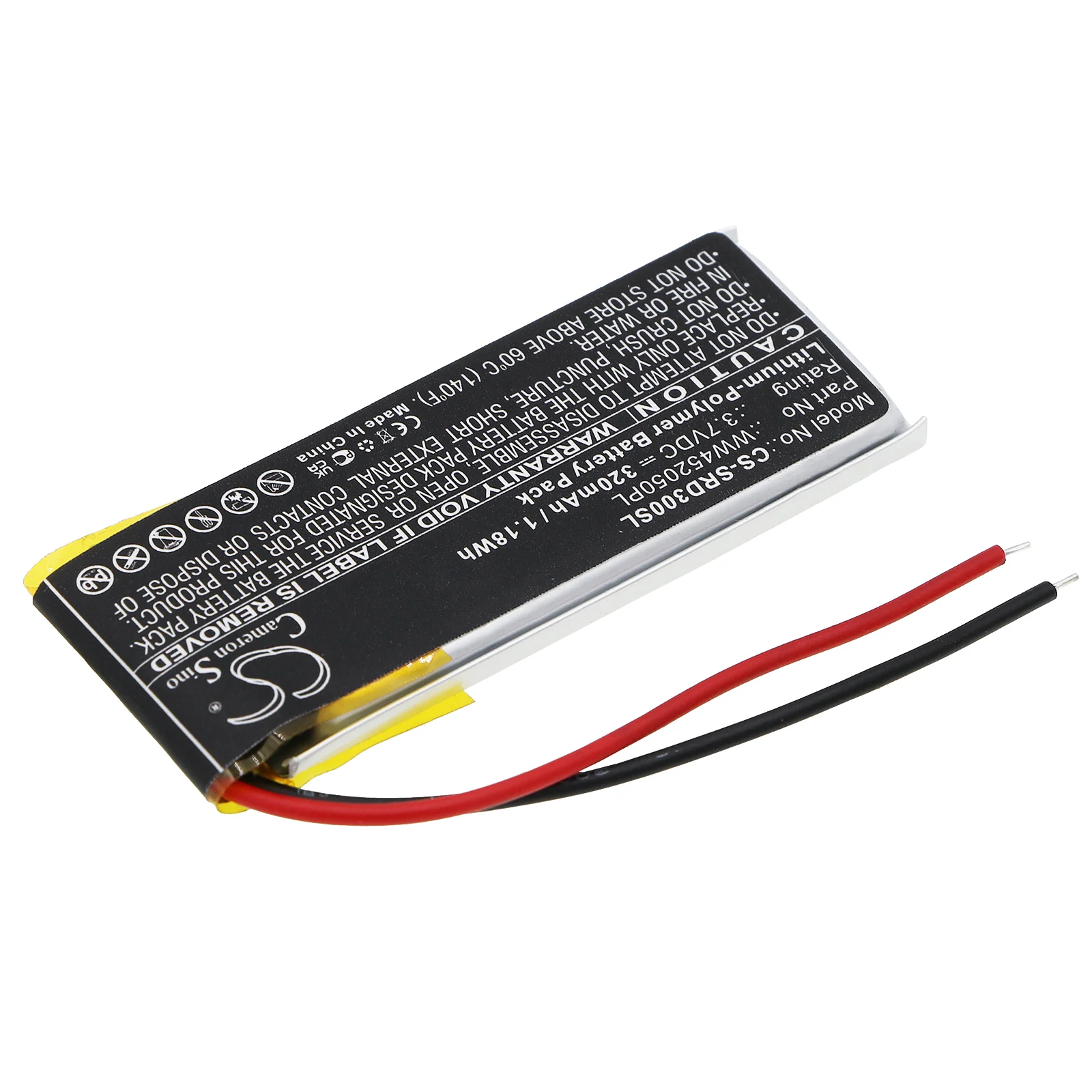 CS-SRD300SL : Battery for Cardo Q1, Q3 - Replaces Cardo WW452050PL_C - Image 2