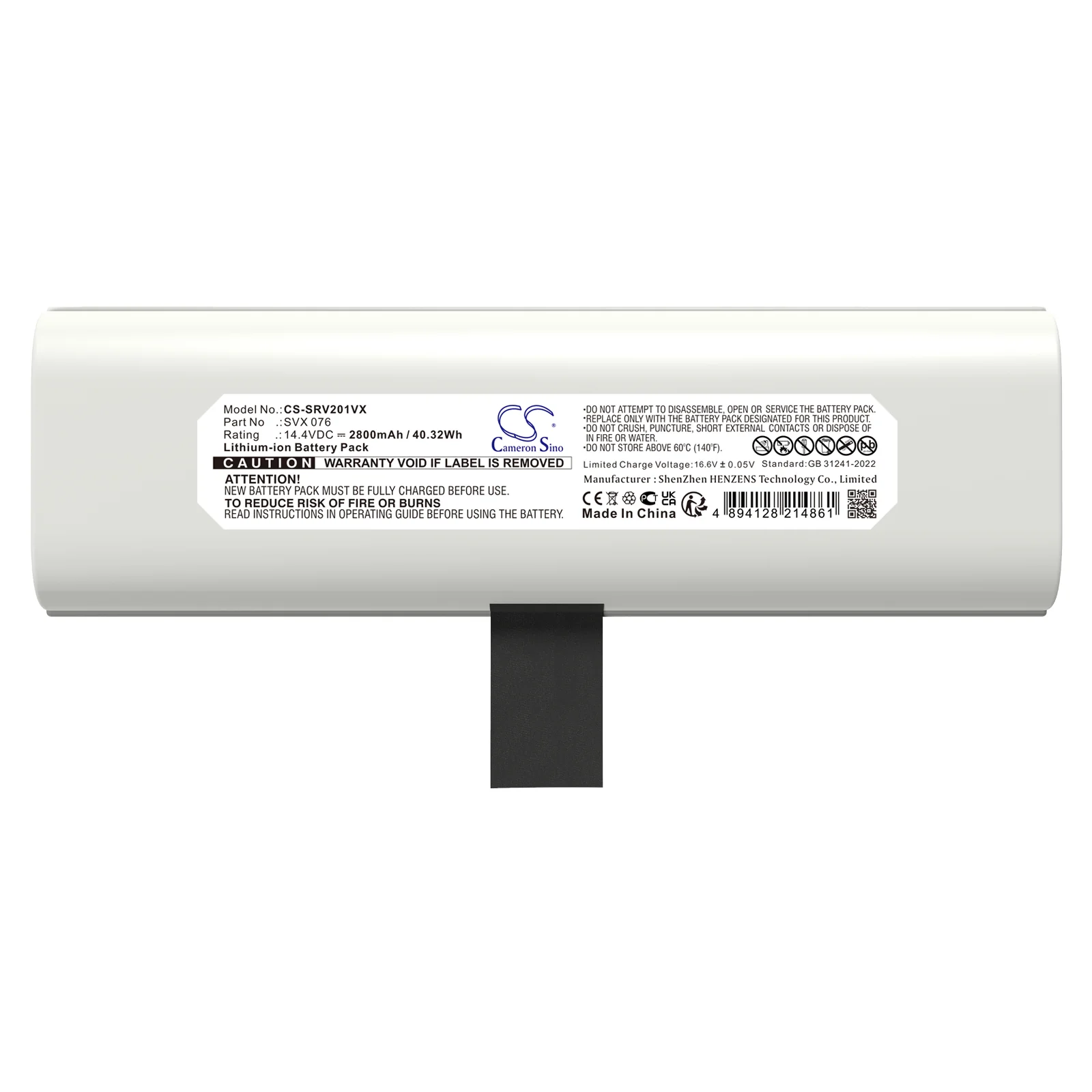 CS-SRV201VX : Battery for Sencor SRV 2010TI - Replaces Sencor SVX 076, SRX 0026 - Image 5