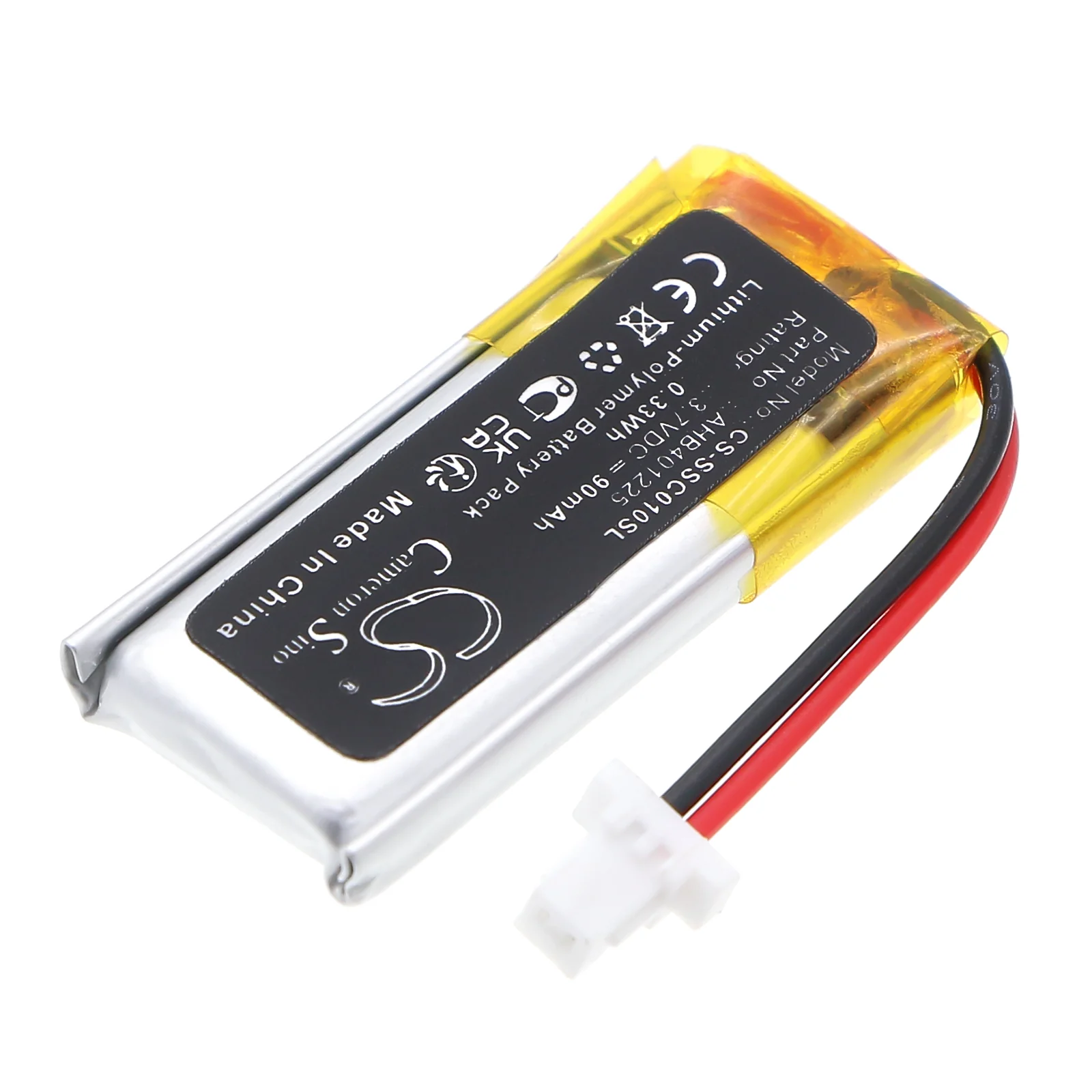 CS-SSC010SL : Battery for Sena Grip Remote Control, Handlebar Remote SC-HR-01, Wristband Remote SC-WR-01 - Replaces Sena AHB401225 - Image 4
