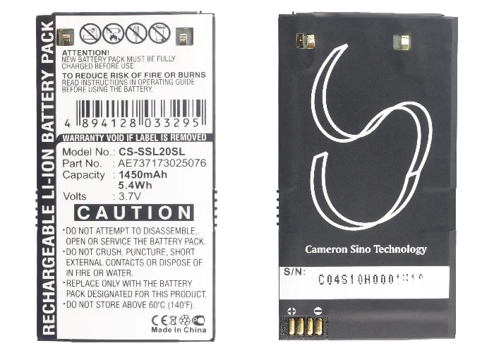 CS-SSL20SL : Battery for Sirius Stiletto SL2 - Replaces Sirius AE737173025076 - Image 5