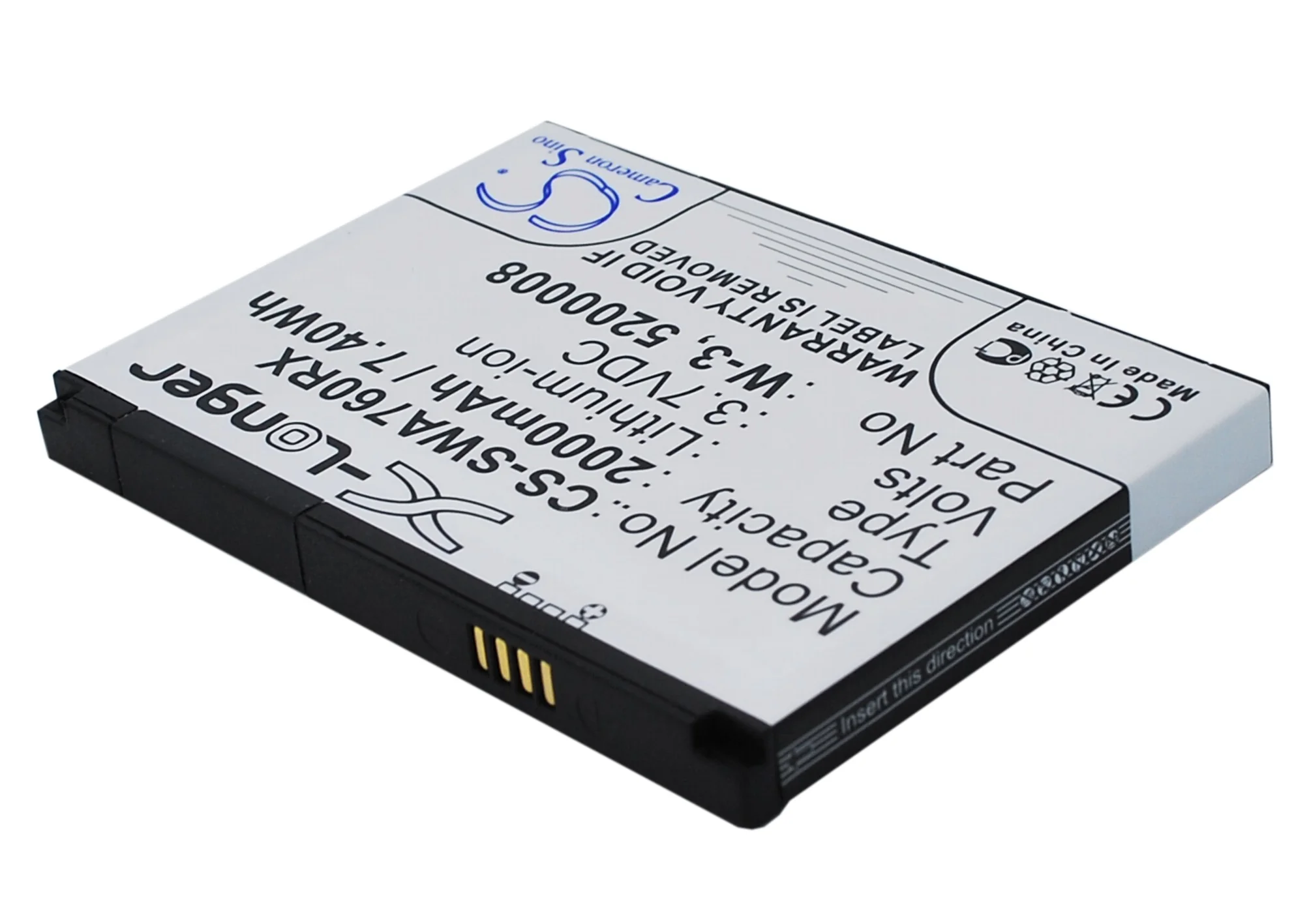 CS-SWA760RX : Battery for Sierra Wireless Aircard 762s, Aircard 760s, Wi-Fi 4G FC80 and others - Replaces Sierra Wireless W-3, 5200008 - Image 2