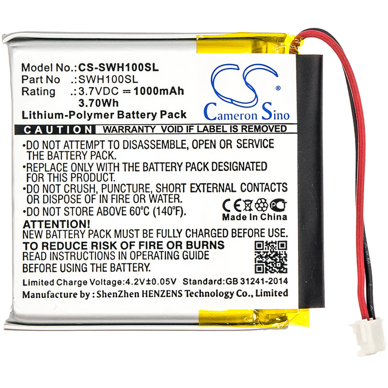 CS-SWH100SL : Battery for Sony WH-1000xM3, WH-CH710N/B, WH-XB900 and others - Replaces Sony SP 624038, SM-03, 1588-0911 and others - Image 3