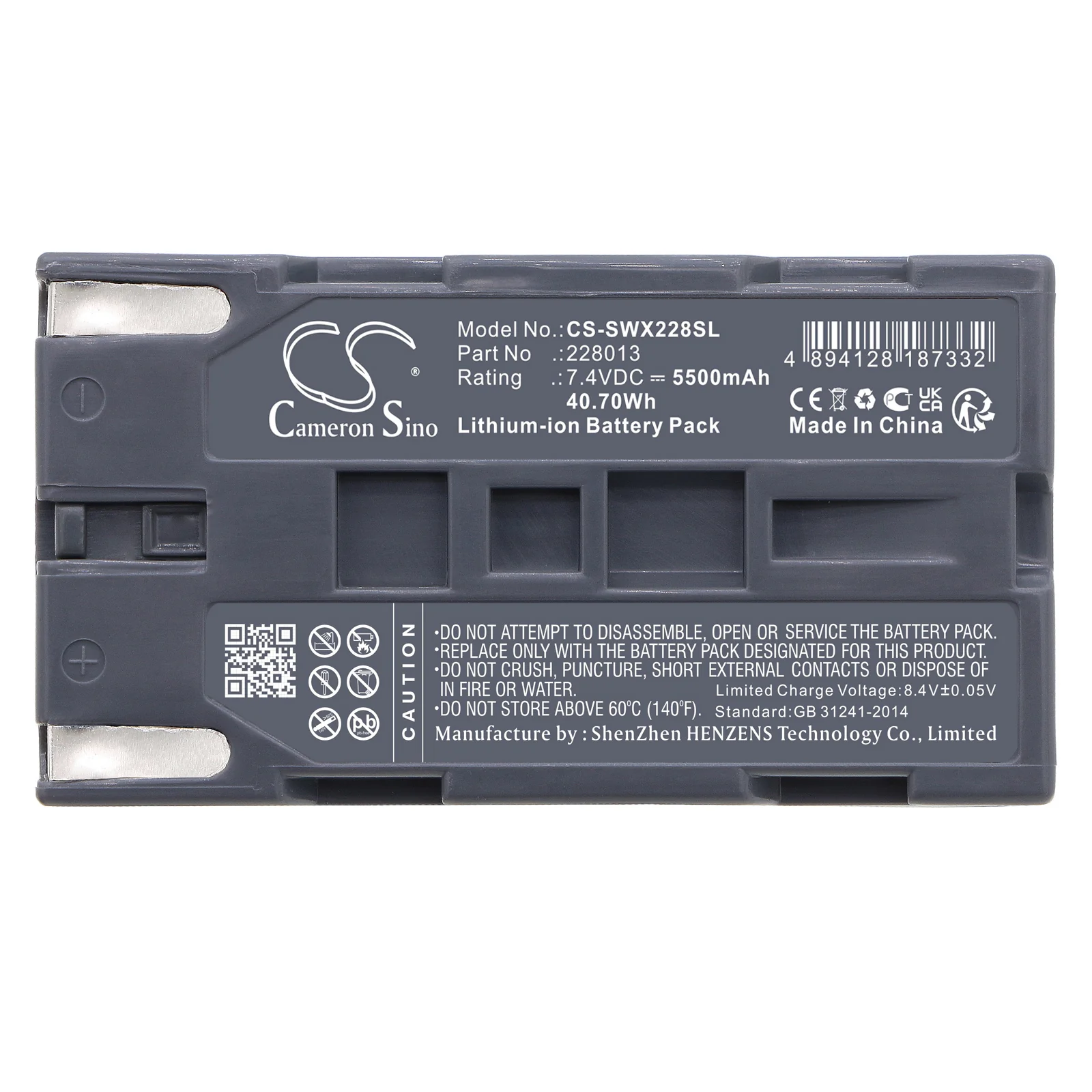 CS-SWX228SL : Battery for Softing IT WireXpert, WireXpert WX_AC_BAT1 - Replaces Softing IT 228013 - Image 5