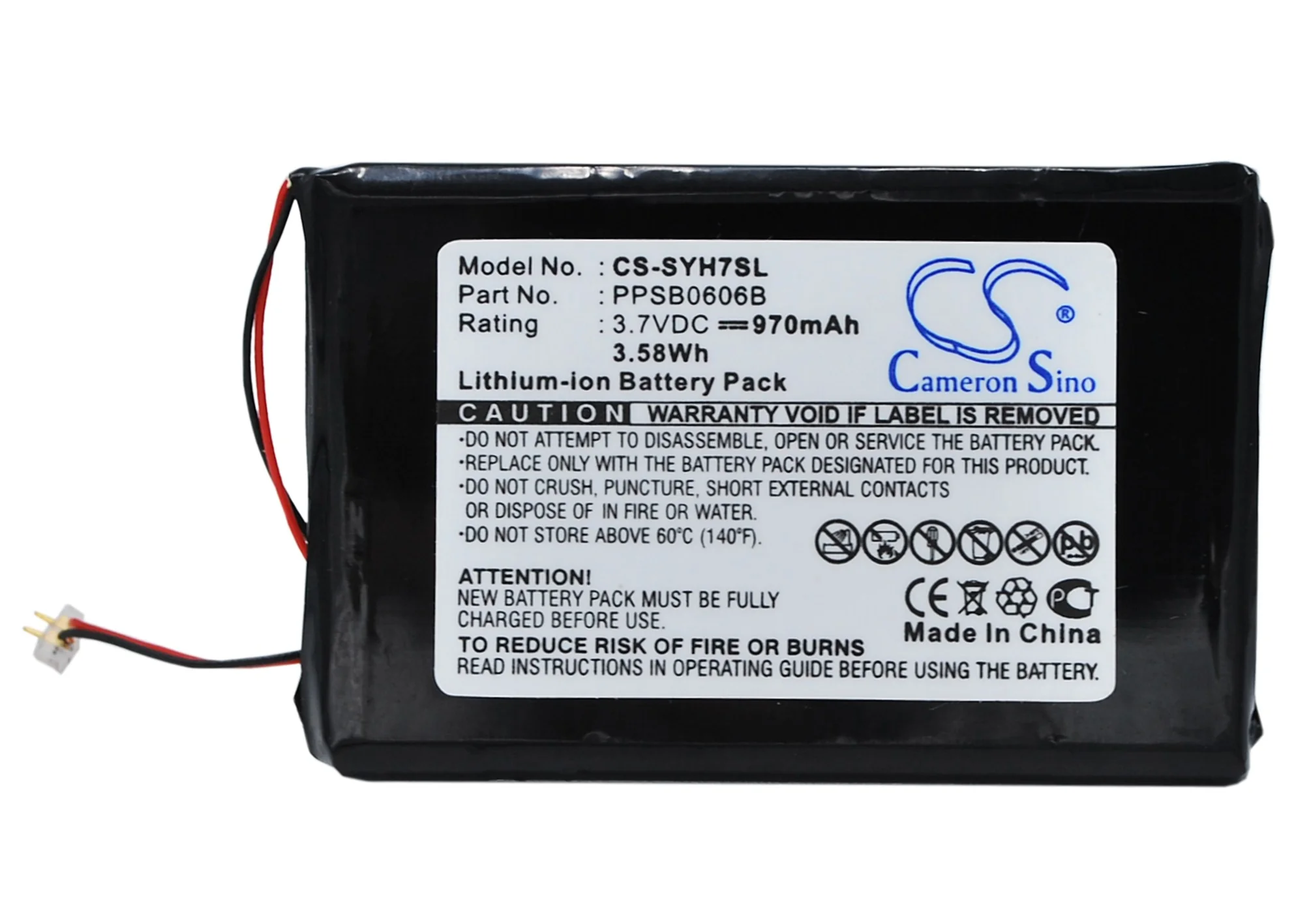 CS-SYH7SL : Battery for Samsung YP-YH7 - Replaces Samsung PPSB0606B - Image 5