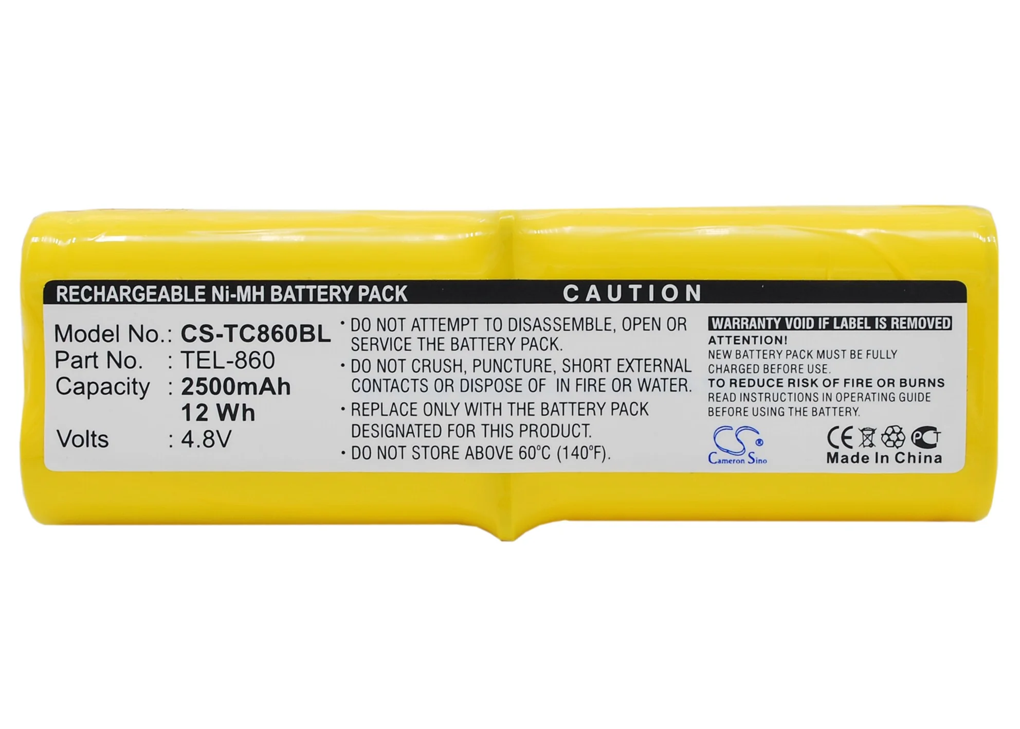 CS-TC860BL : Battery for Telxon PTC860, PTC860DS, PTC860-II and others - Replaces Telxon TEL-860, 14861-000 - Image 5