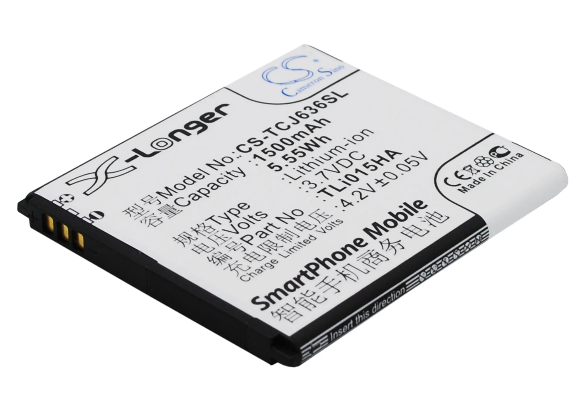 CS-TCJ636SL : Battery for TCL J636D - Replaces TCL TLi015HA - Image 2