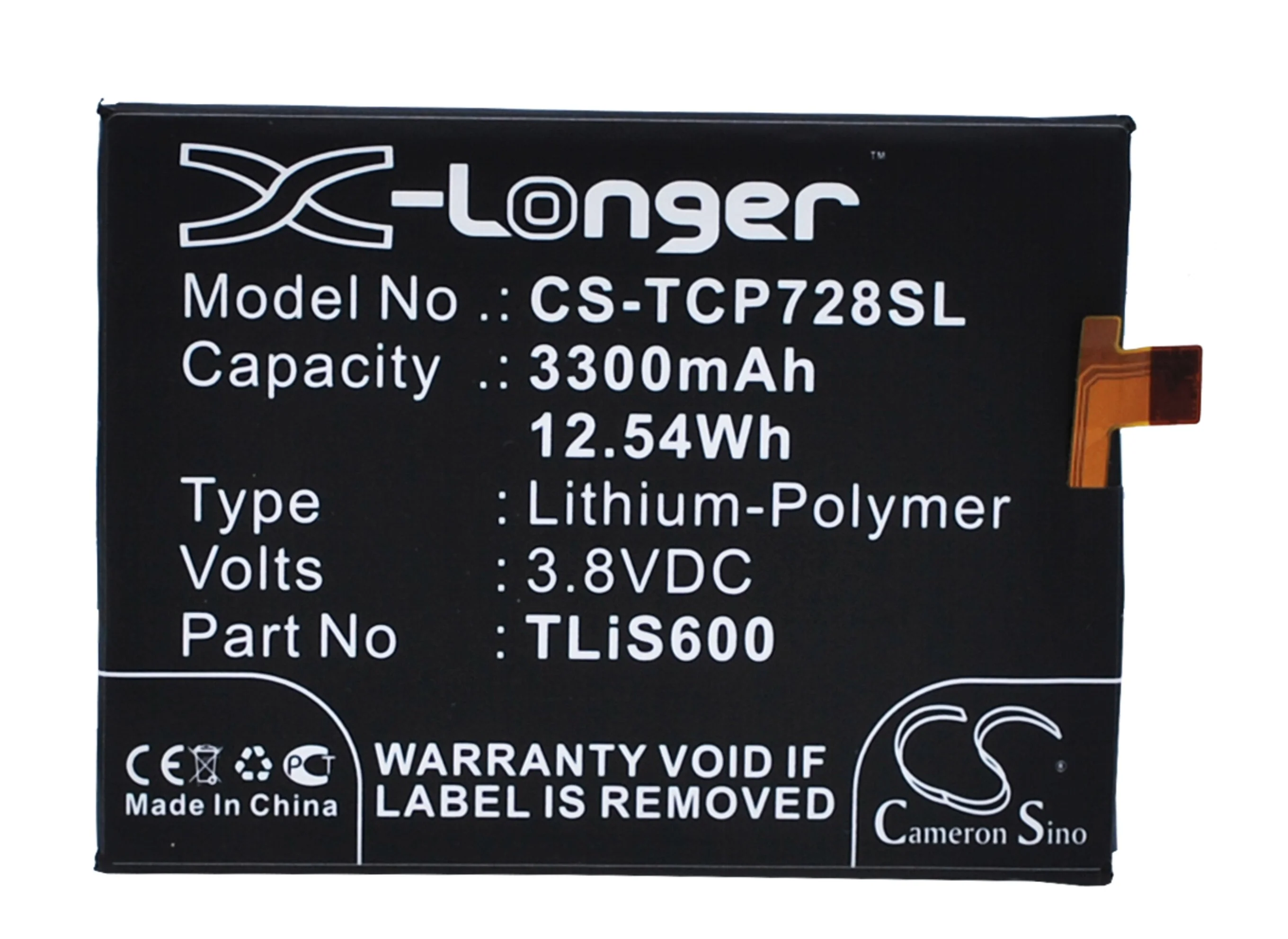 CS-TCP728SL : Battery for UMI Emax, Hierro, Super - Replaces UMI Li3834t43p6h886740