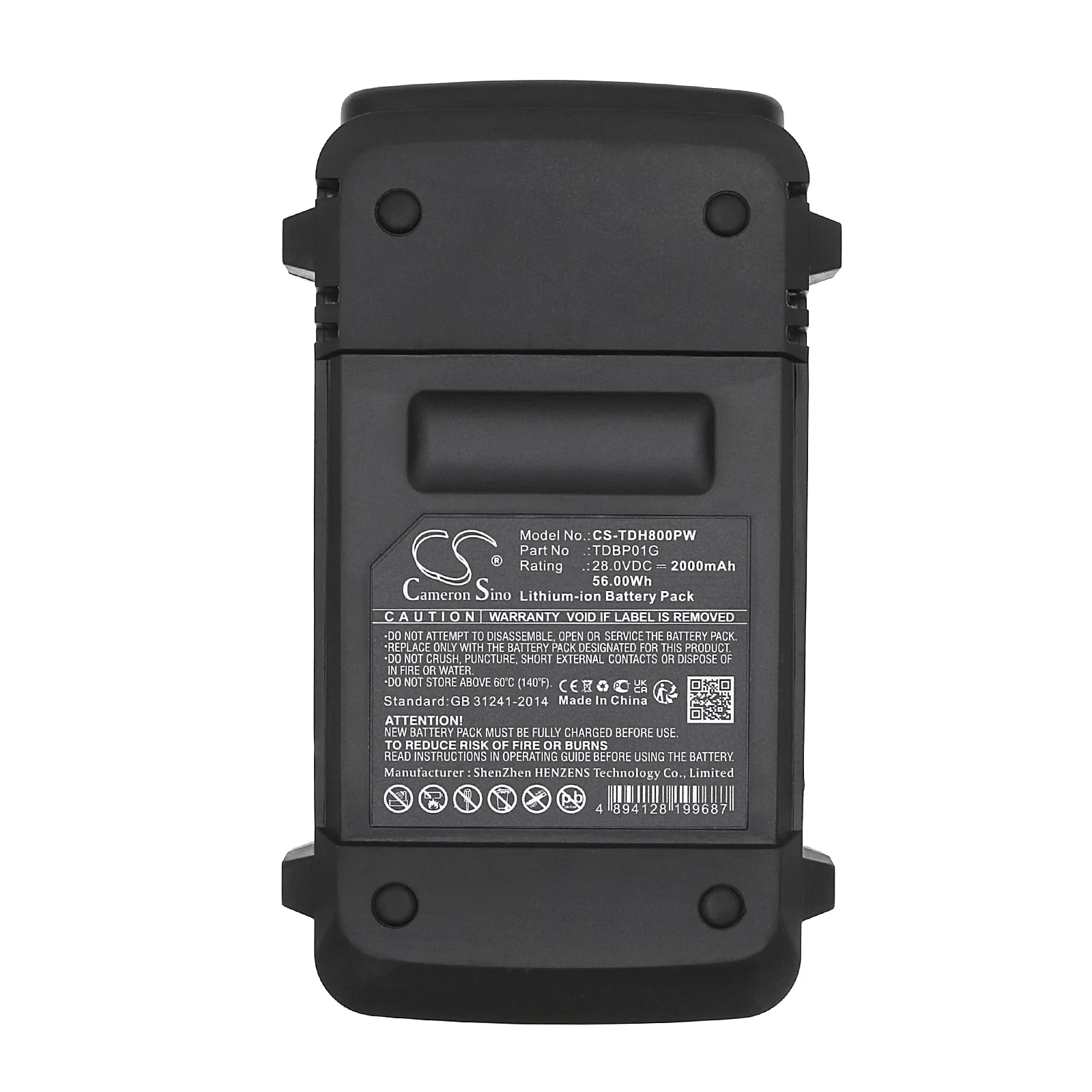CS-TDH800PW : Battery for TECCPO TDAB03G, TDHT01G, TDLM01G and others - Replaces TECCPO TDBP01G - Image 5