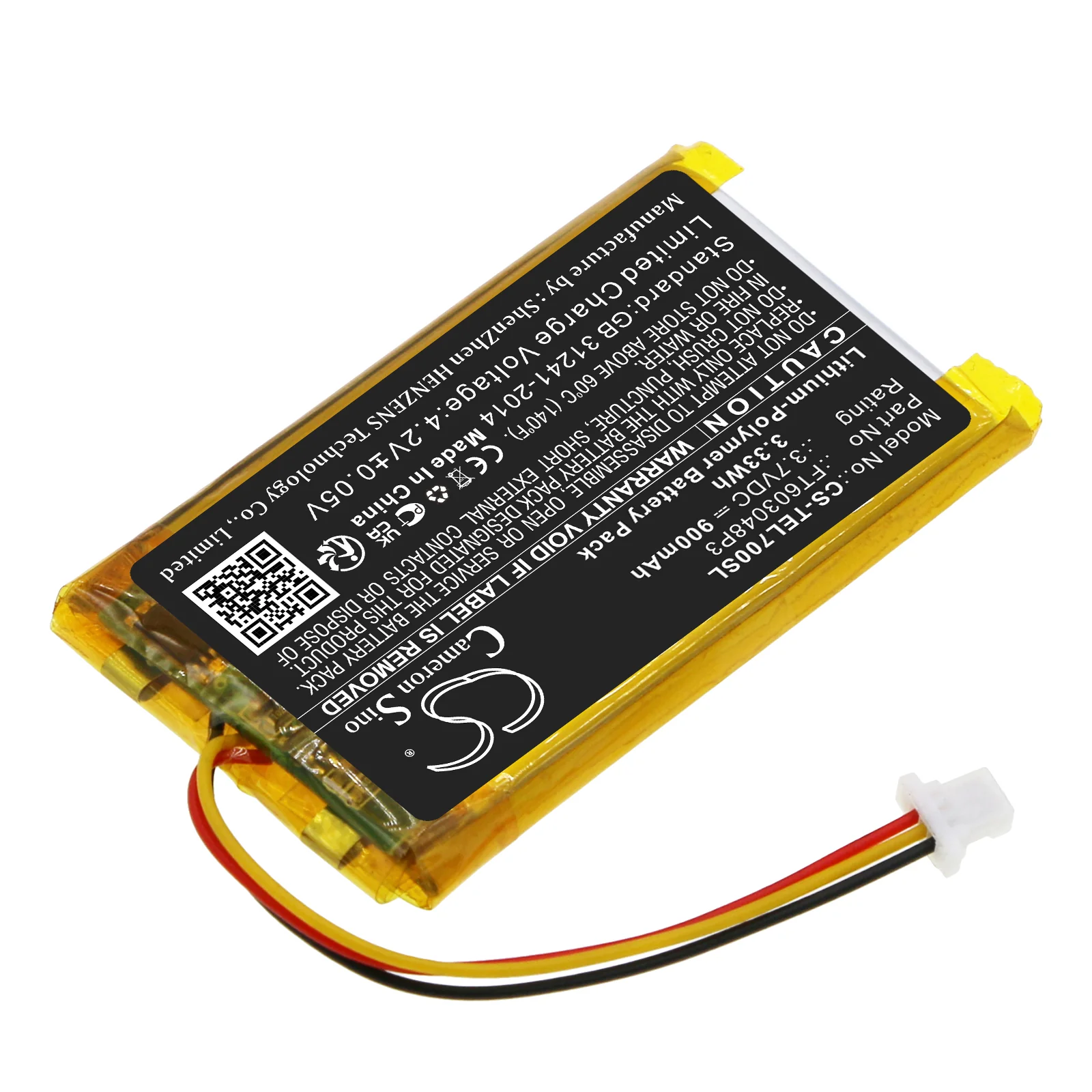 CS-TEL700SL : Battery for Turtle Beach Ear Force Stealth 520, Beach Ear Force, Stealth 700 and others - Replaces Turtle FT603048P3 - Image 2