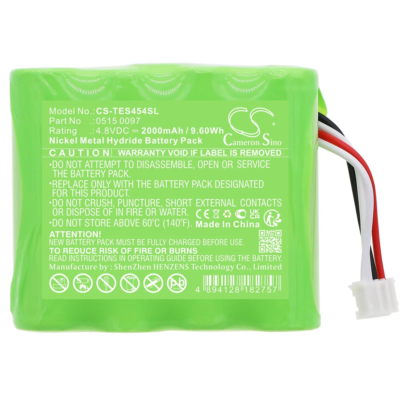 CS-TES454SL : Battery for Testo 350 Control, 454 Control - Replaces Testo 0515 0097 - Image 3