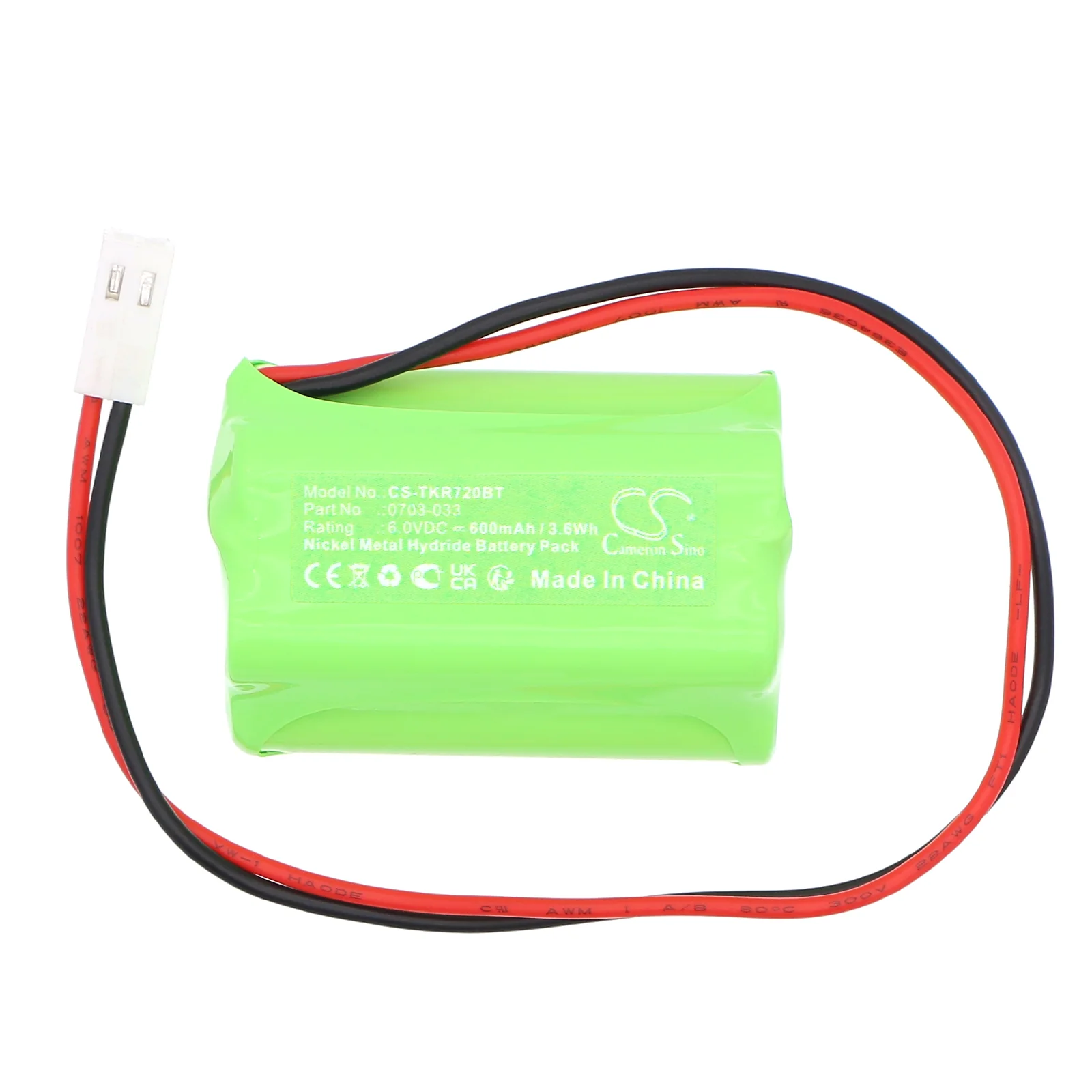 CS-TKR720BT : Battery for TEKNIM 720WR siren - Replaces TEKNIM 0703-033 - Image 2